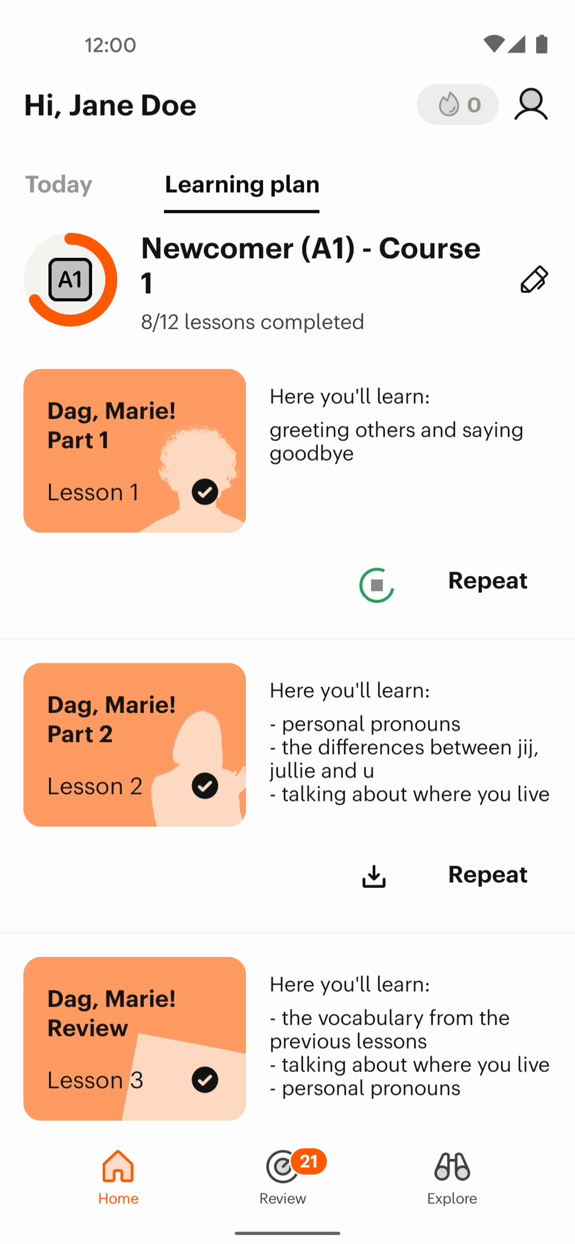 Babbel Android Education interface screenshot 10