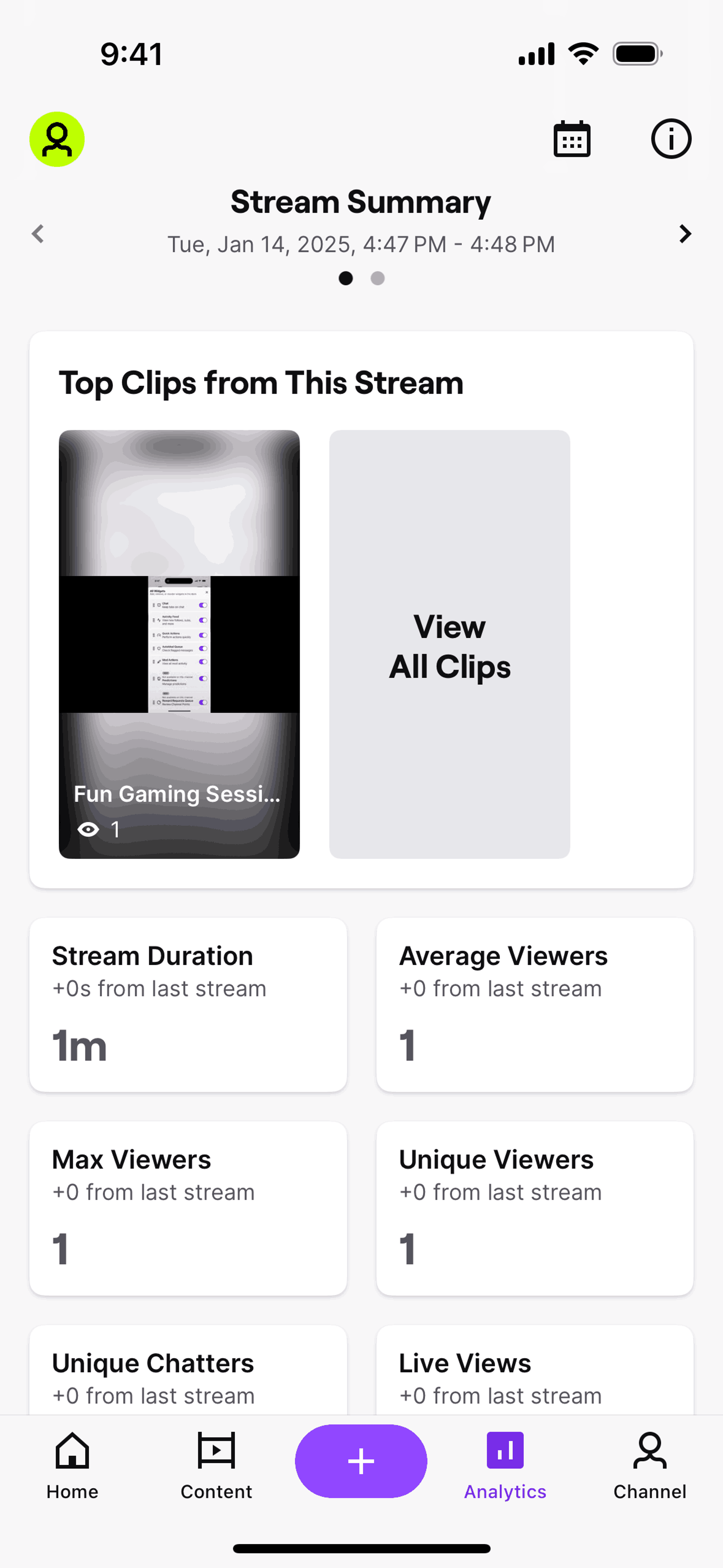 Twitch iOS Photo & Video interface screenshot 21