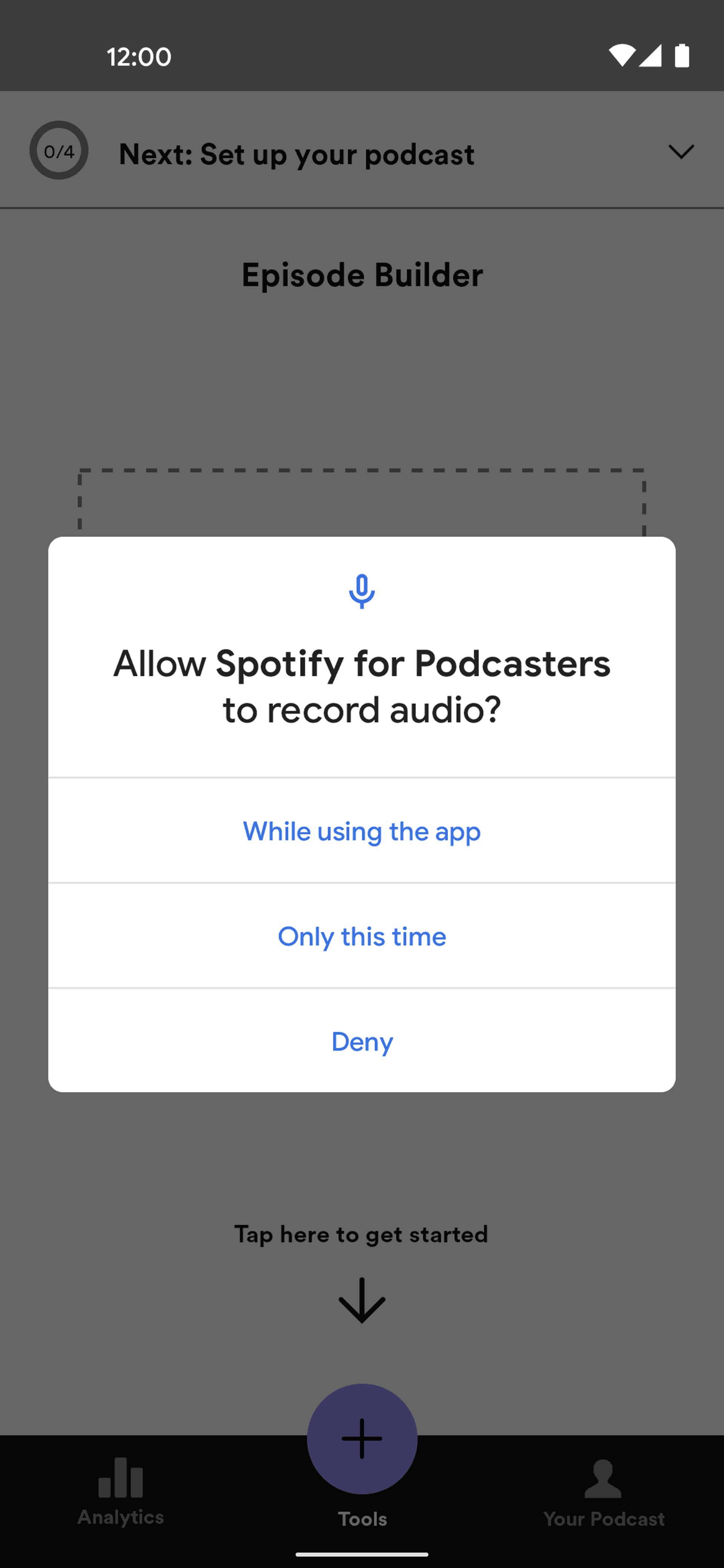 Spotify for Podcasters Android Business interface screenshot 14