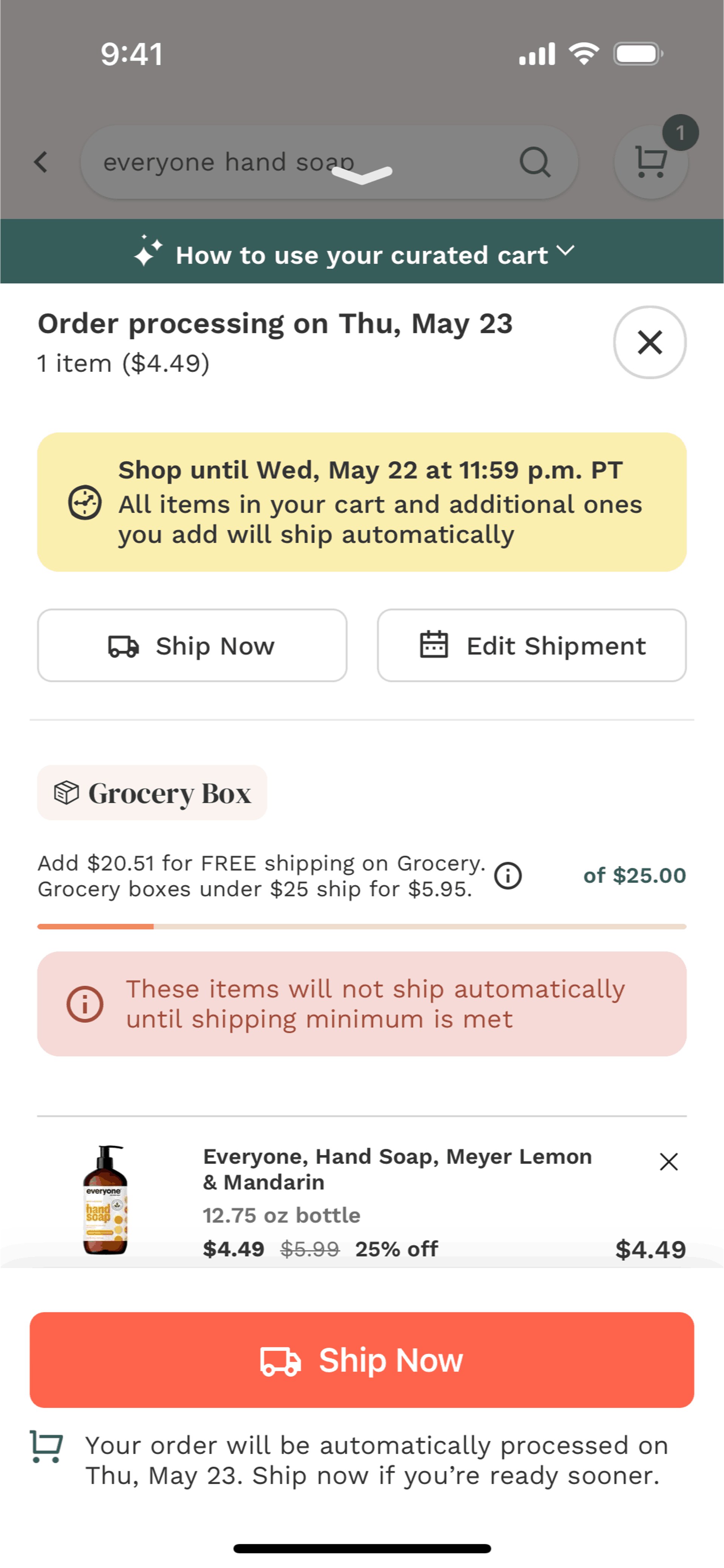Thrive Market iOS Shopping interface screenshot 4