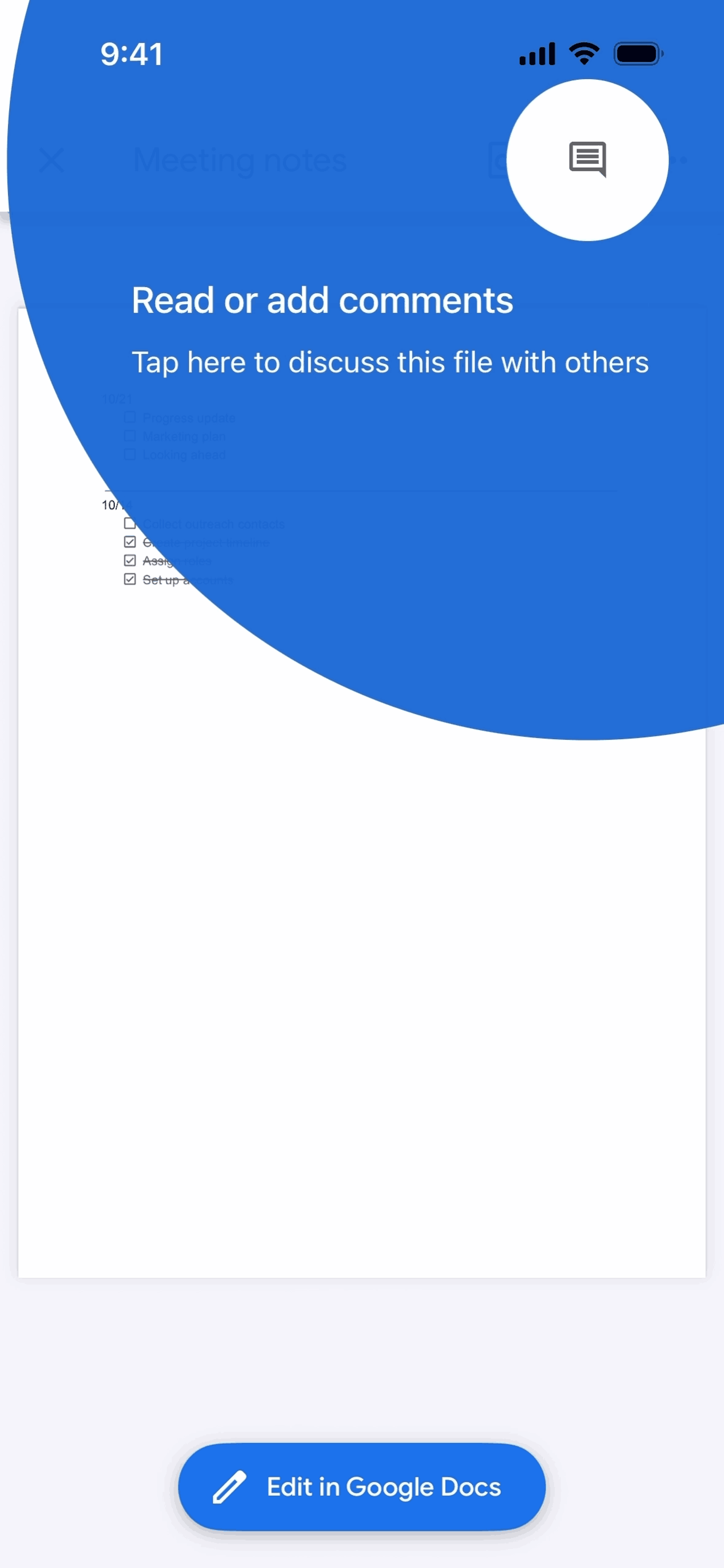 Google Drive iOS Productivity interface screenshot 14