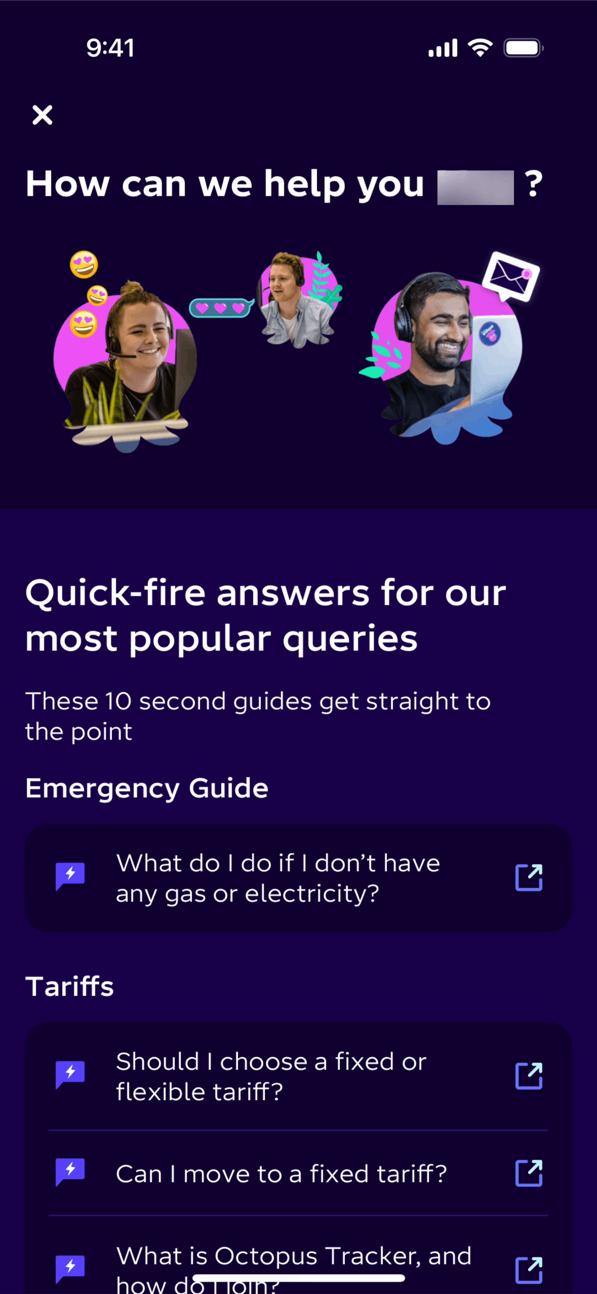 Octopus Energy iOS Utilities interface screenshot 13
