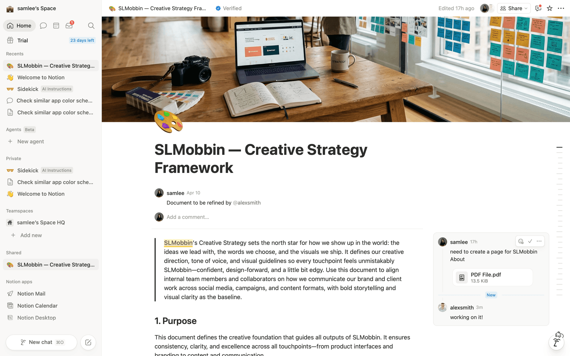 Notion Web Collaboration interface screenshot 14