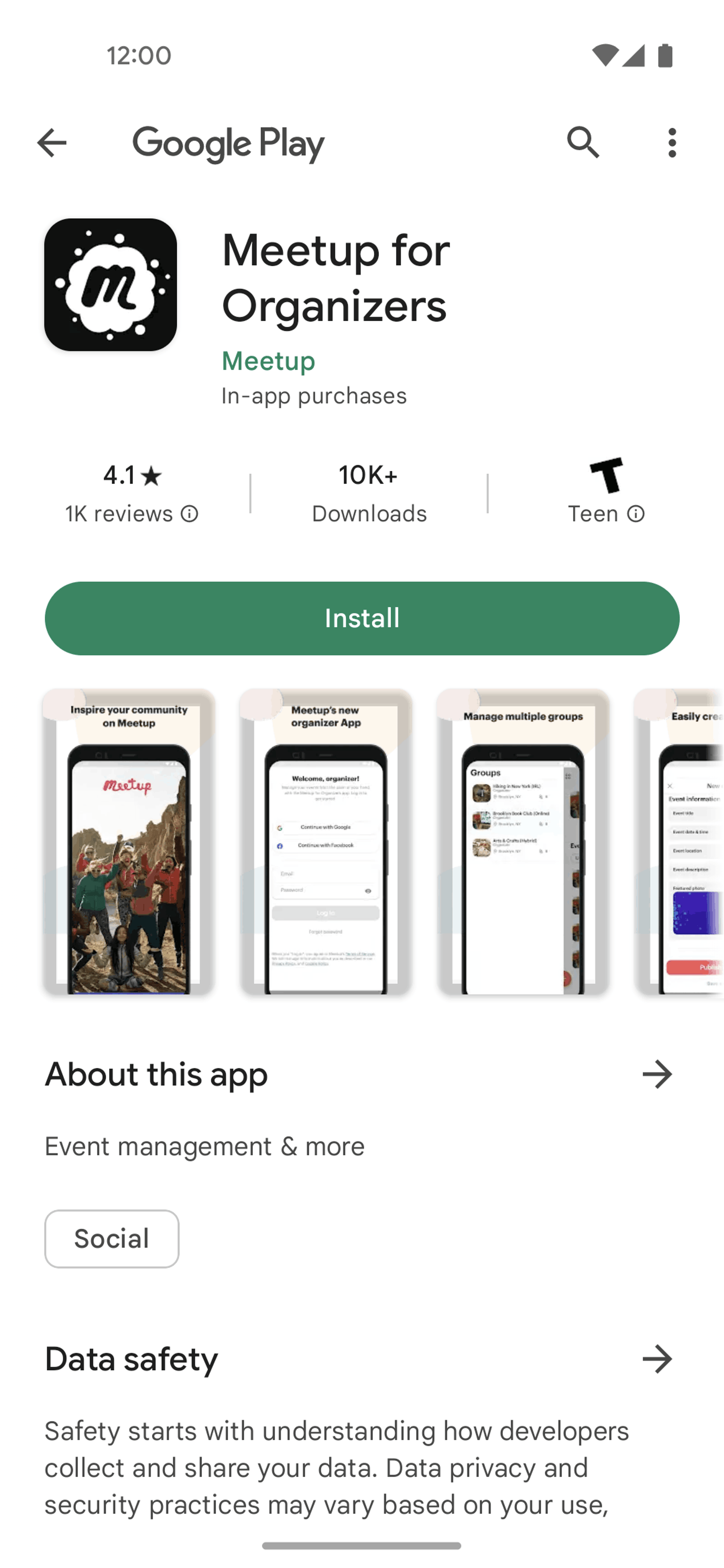 Meetup Android Social Networking interface screenshot 11