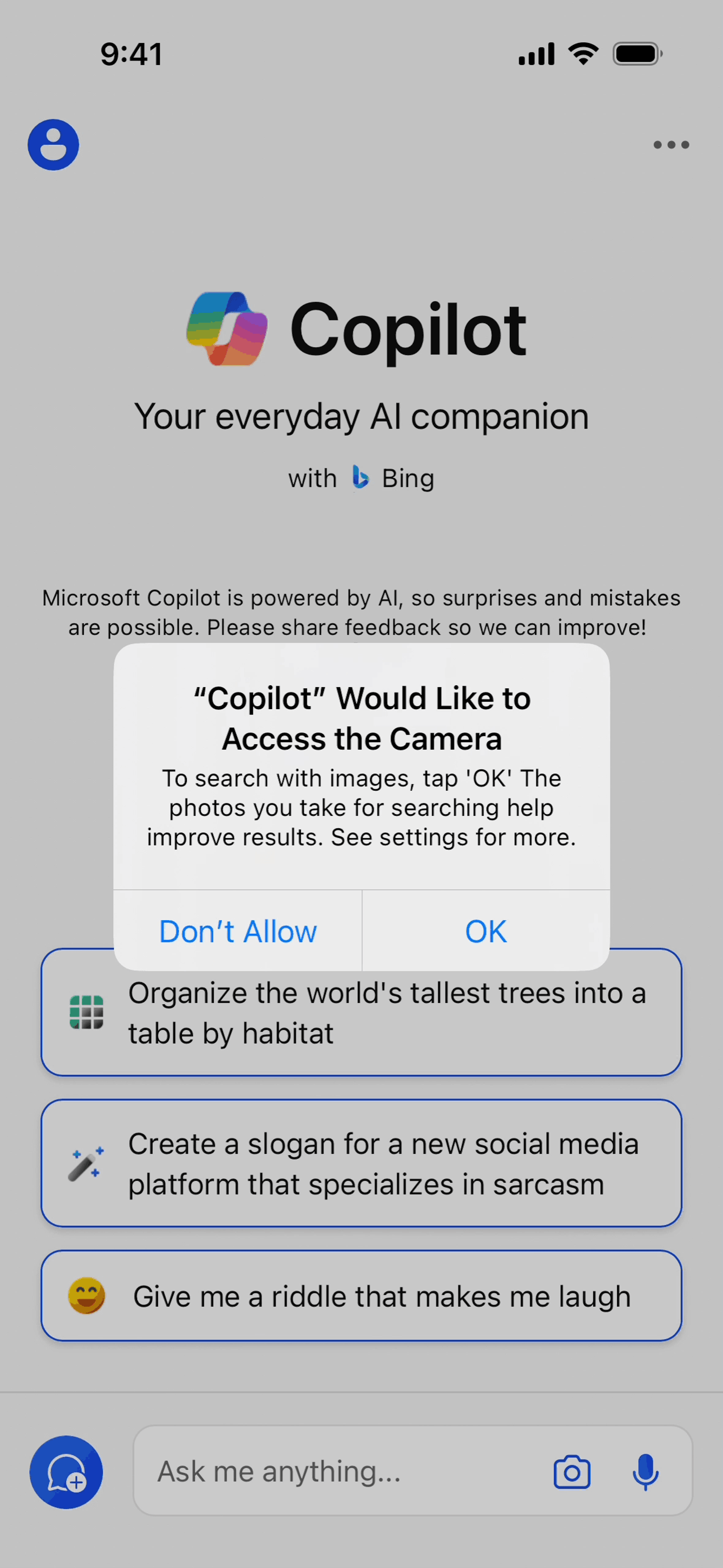 Microsoft Copilot iOS AI interface screenshot 24