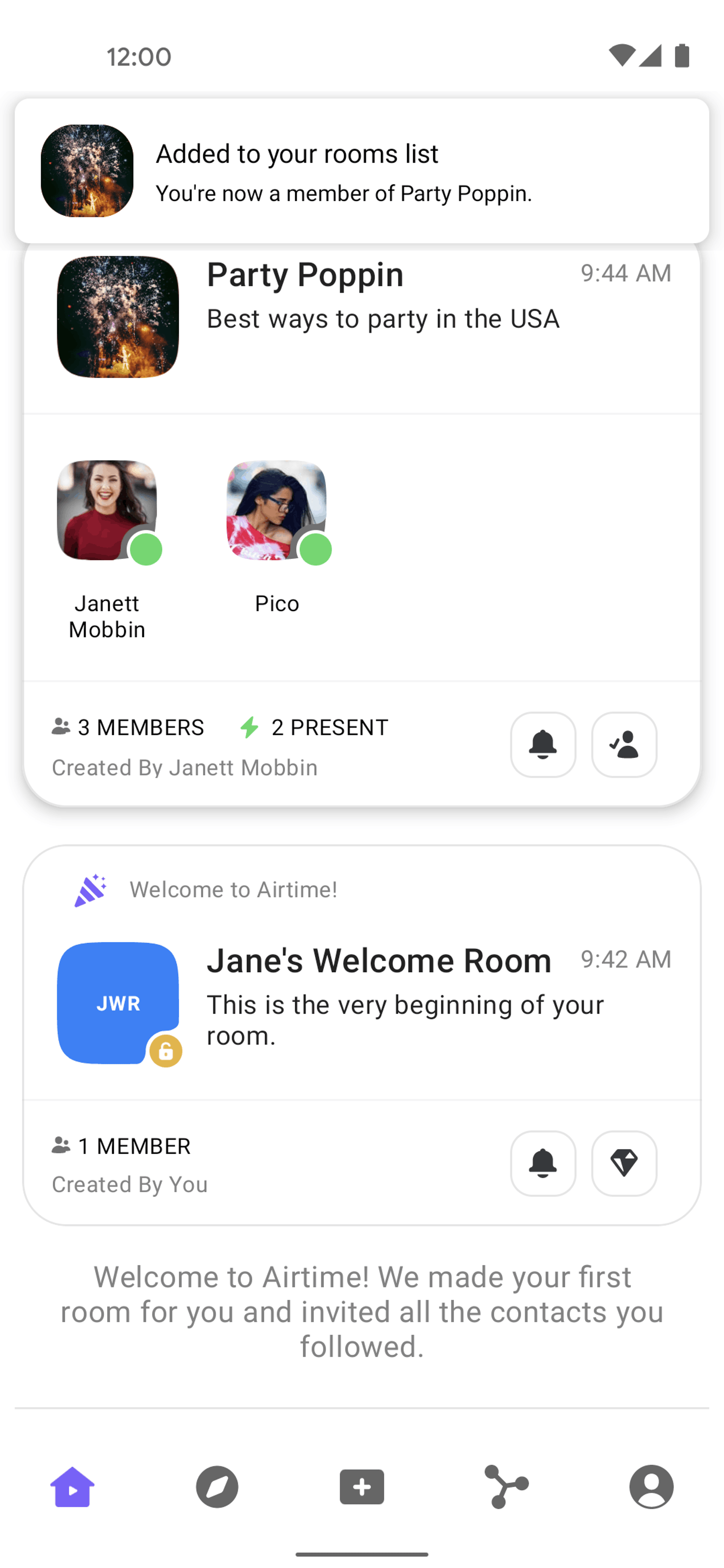 Airtime Android Social Networking interface screenshot 23