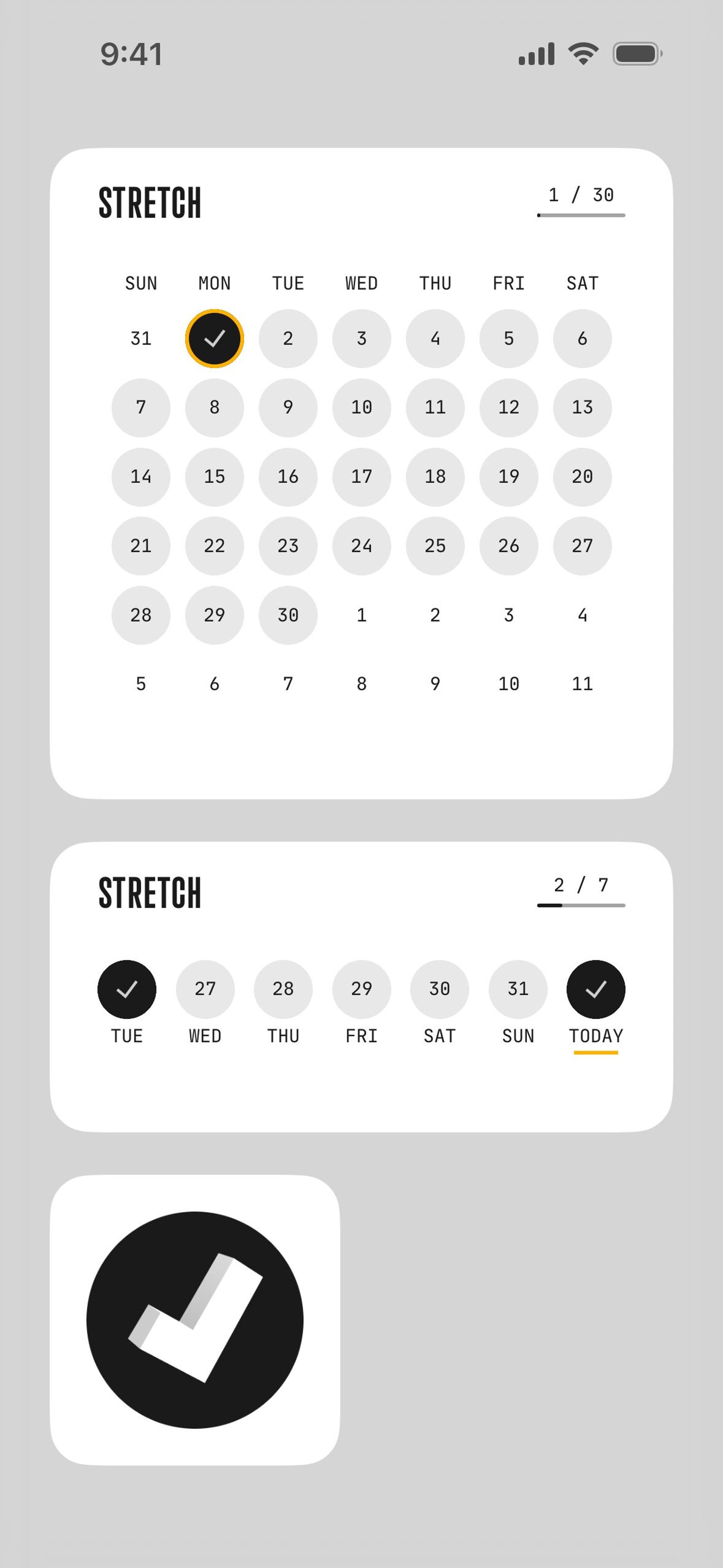 (Not Boring) Habits iOS Health & Fitness interface screenshot 2