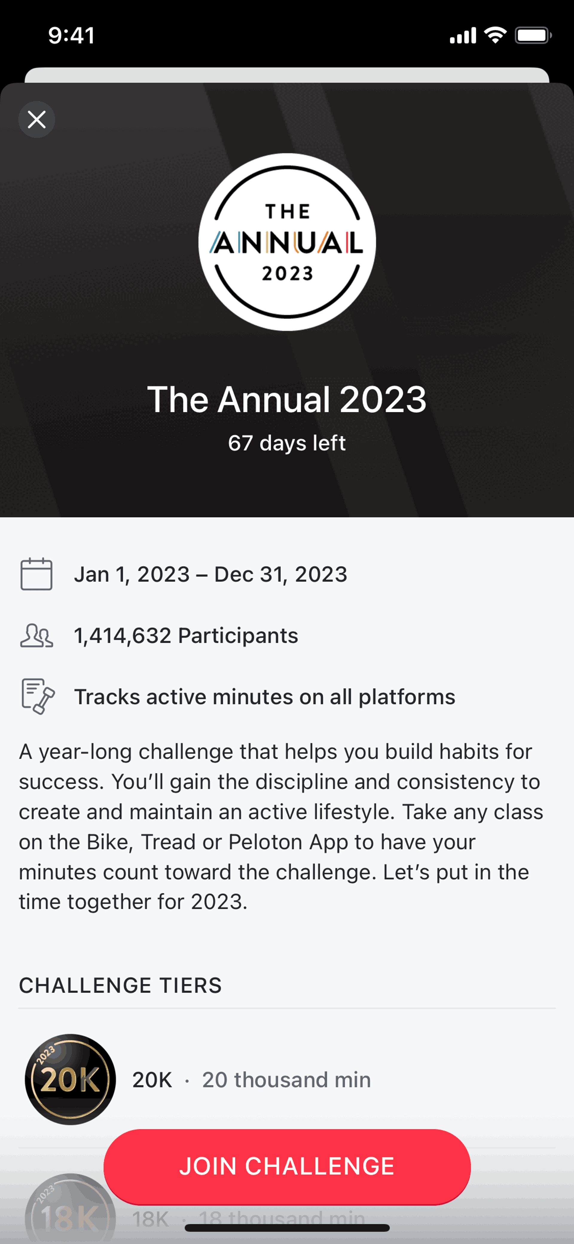 Peloton iOS Health & Fitness interface screenshot 23