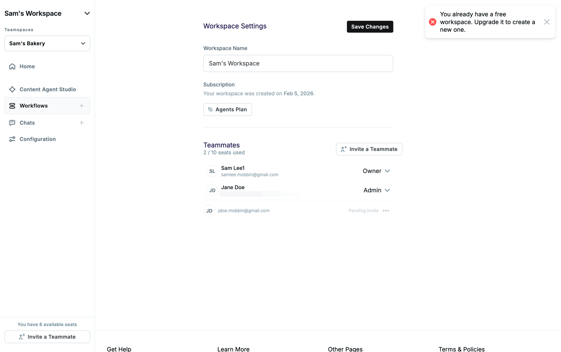 Copy.ai Web AI interface screenshot 17