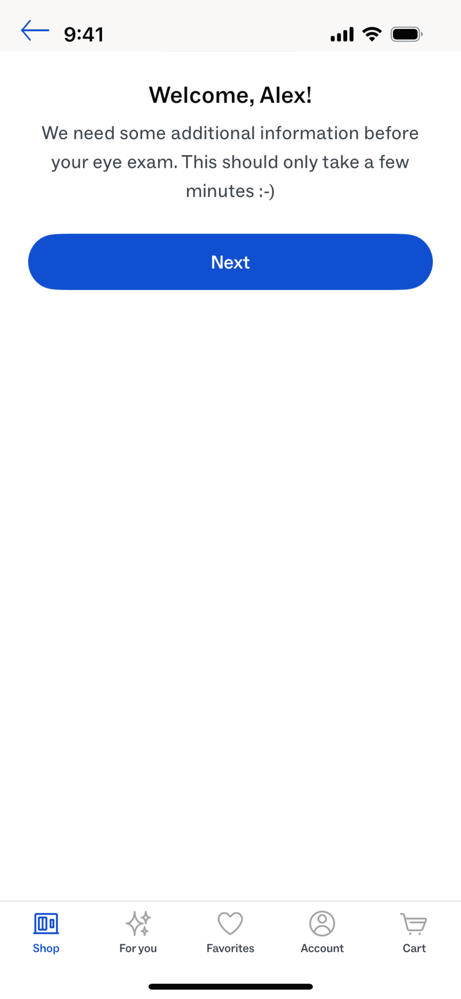Warby Parker iOS Shopping interface screenshot 13
