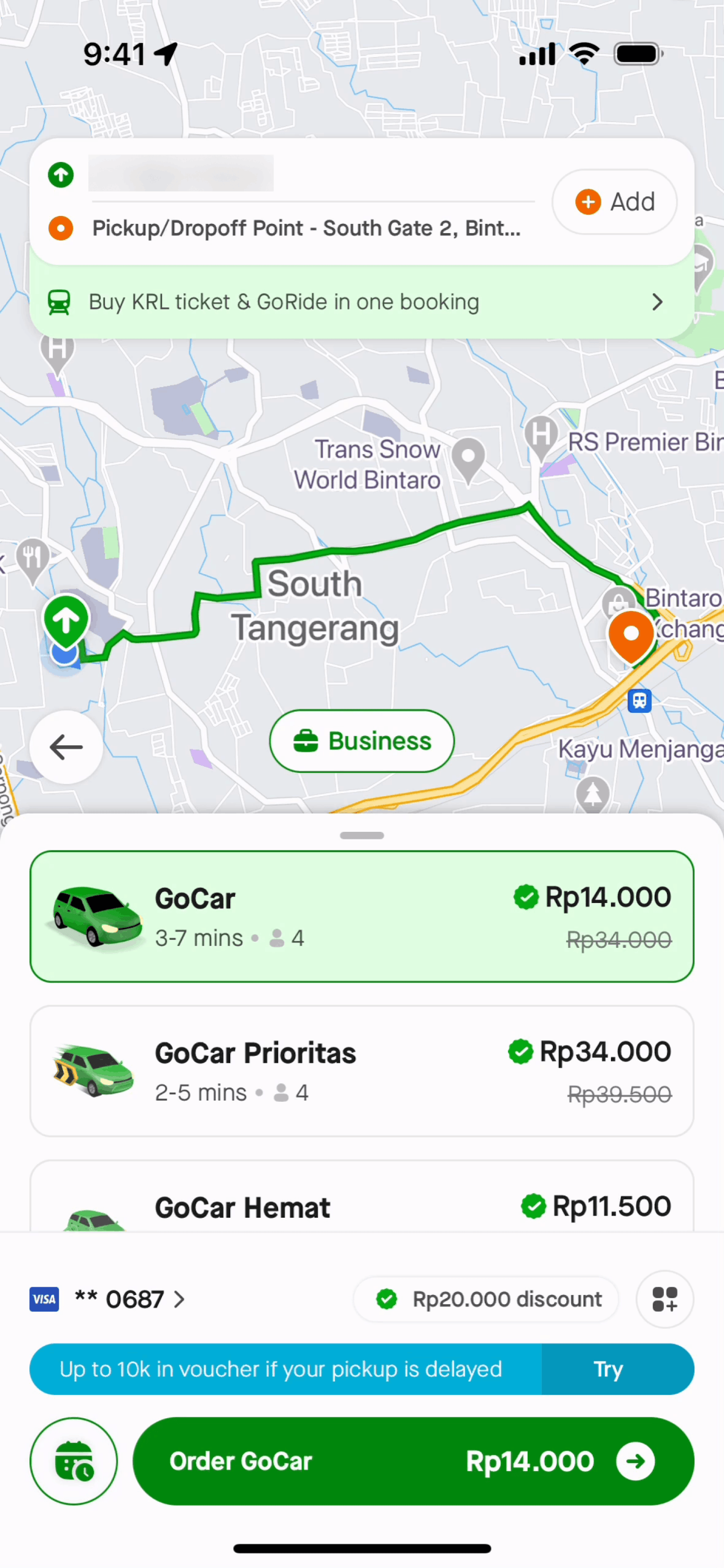 Gojek iOS Travel & Transportation interface screenshot 2