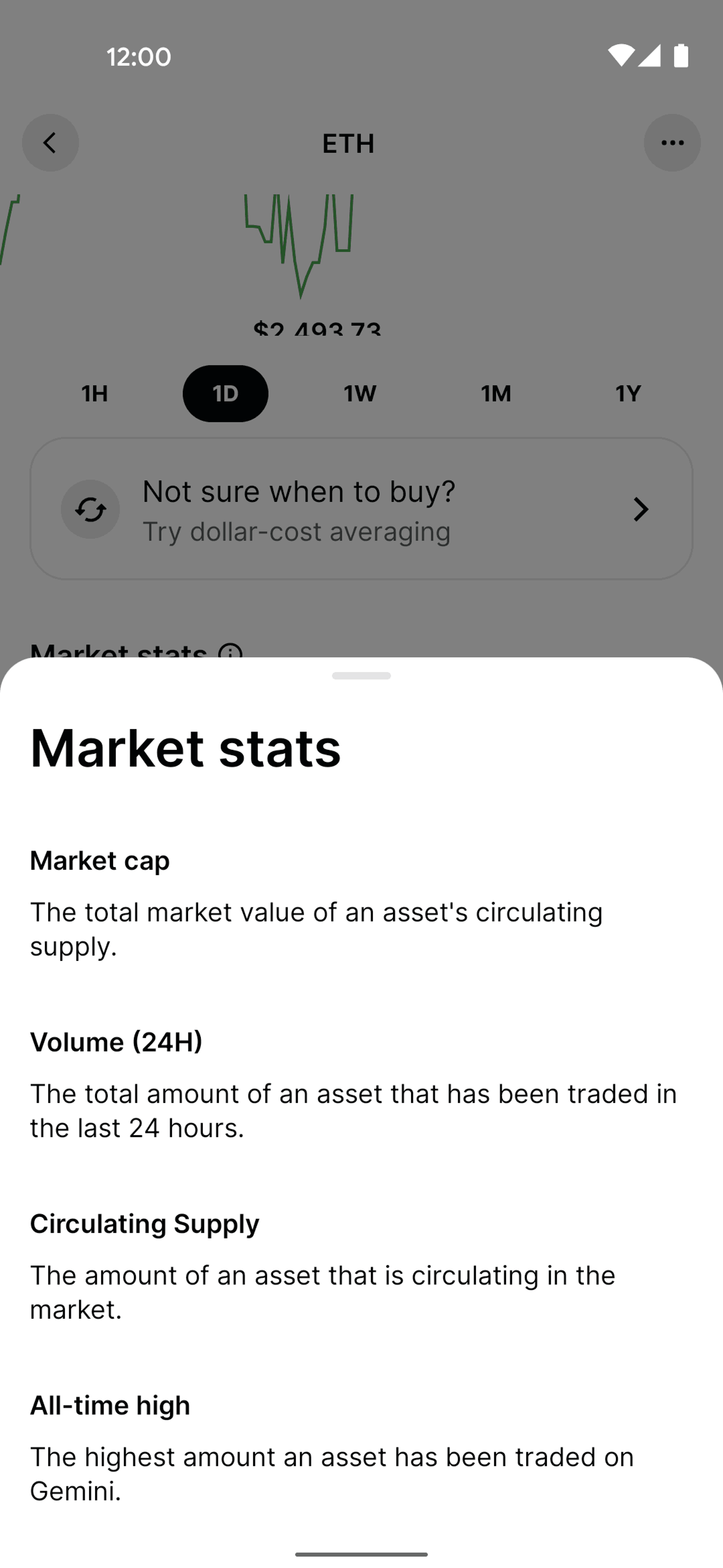 Gemini Android Finance interface screenshot 19