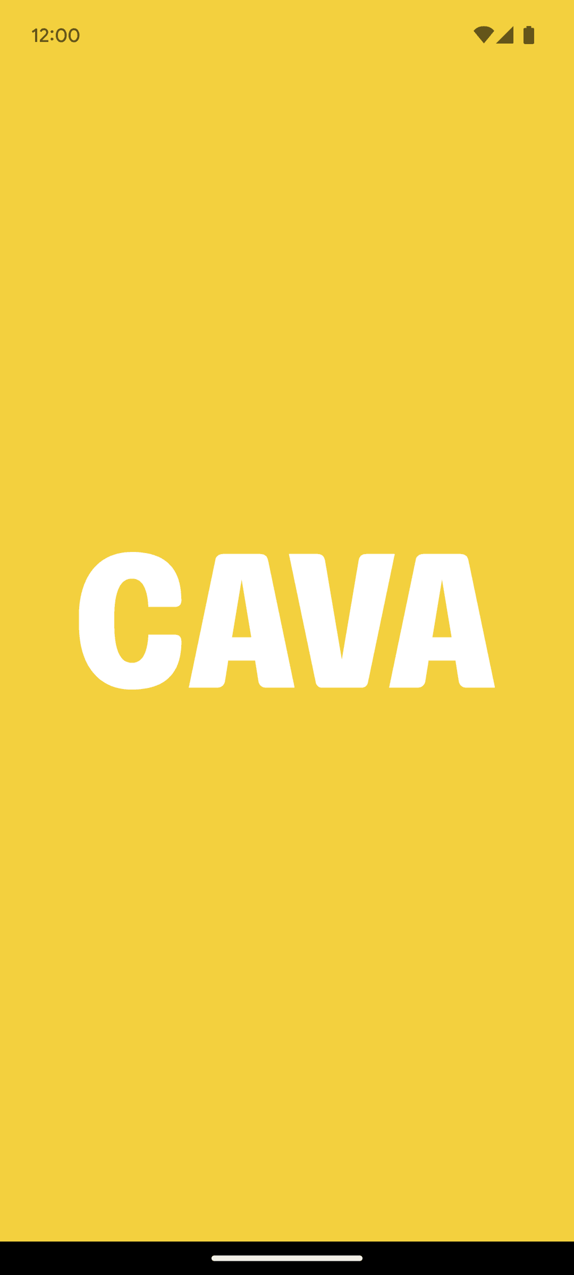 CAVA Android Food & Drink interface screenshot 1