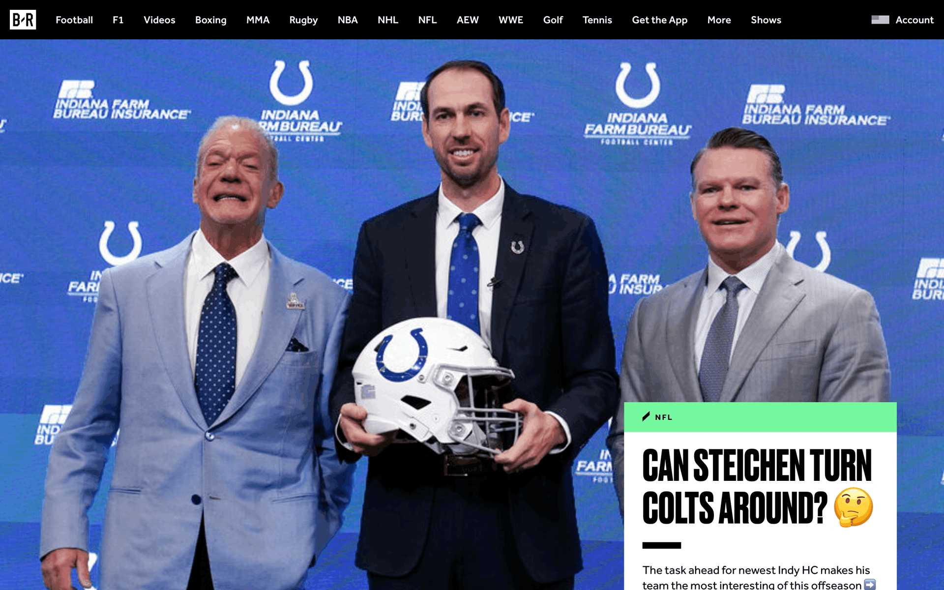 Bleacher Report Web Sports interface screenshot 1