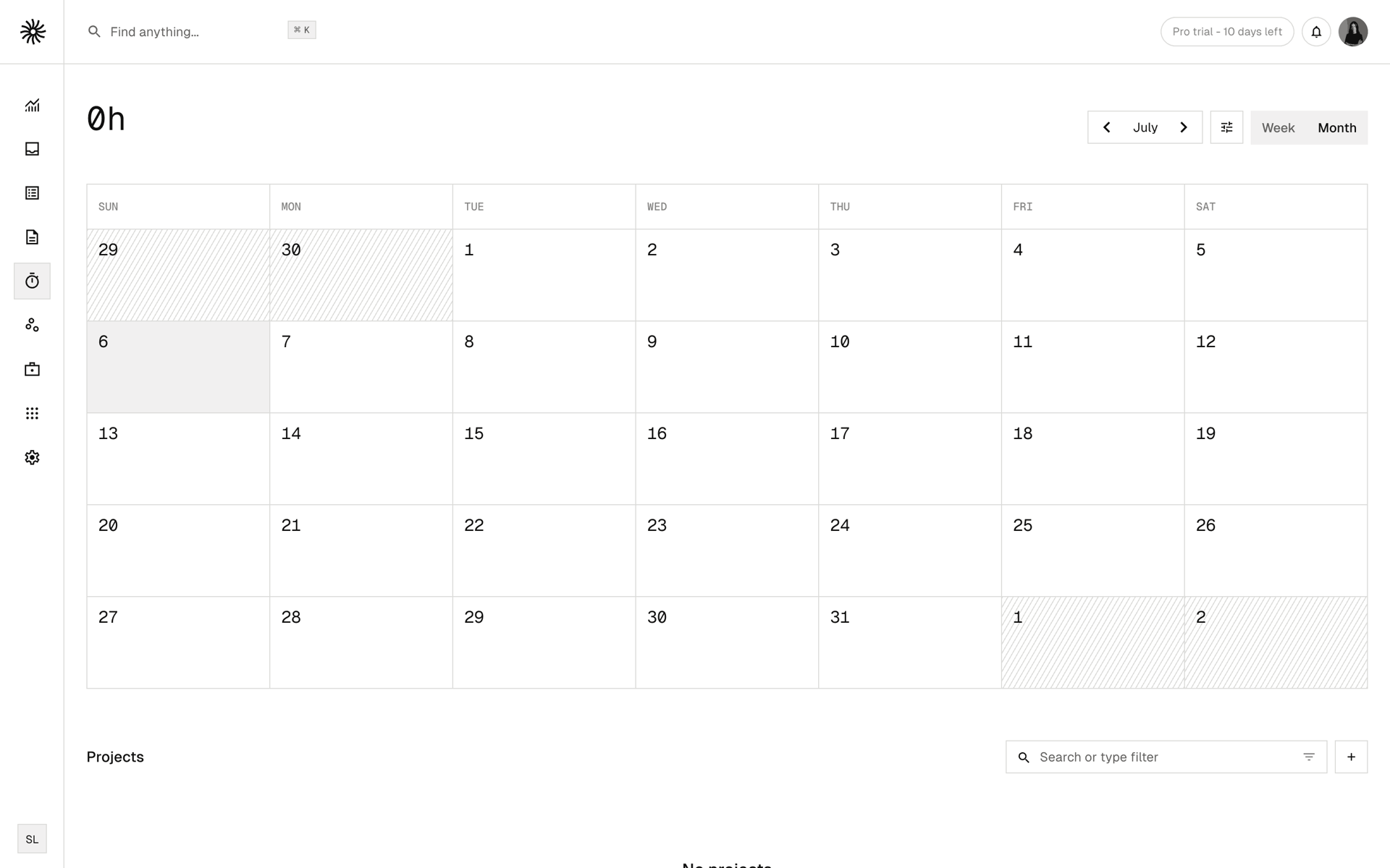 Midday Web Finance interface screenshot 16