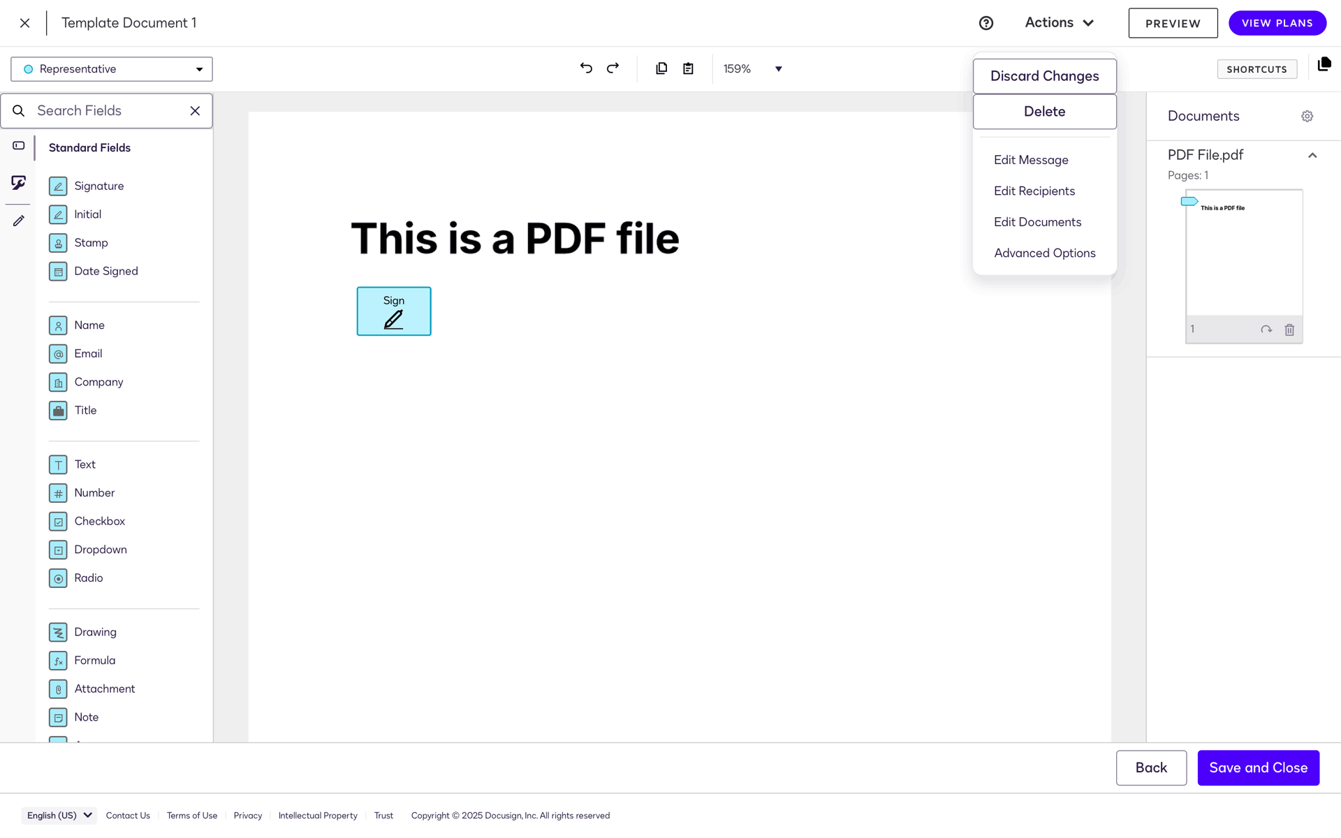 Docusign Web Business interface screenshot 8
