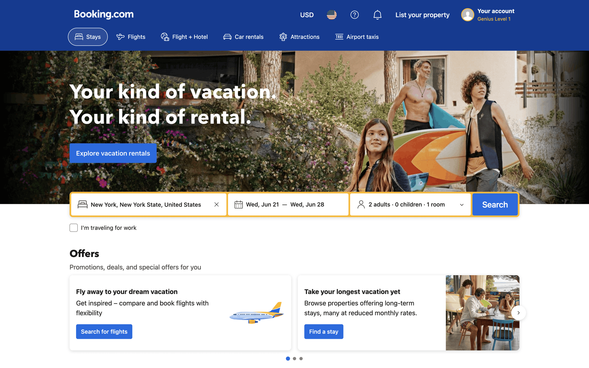 Booking.com Web Travel & Transportation interface screenshot 21