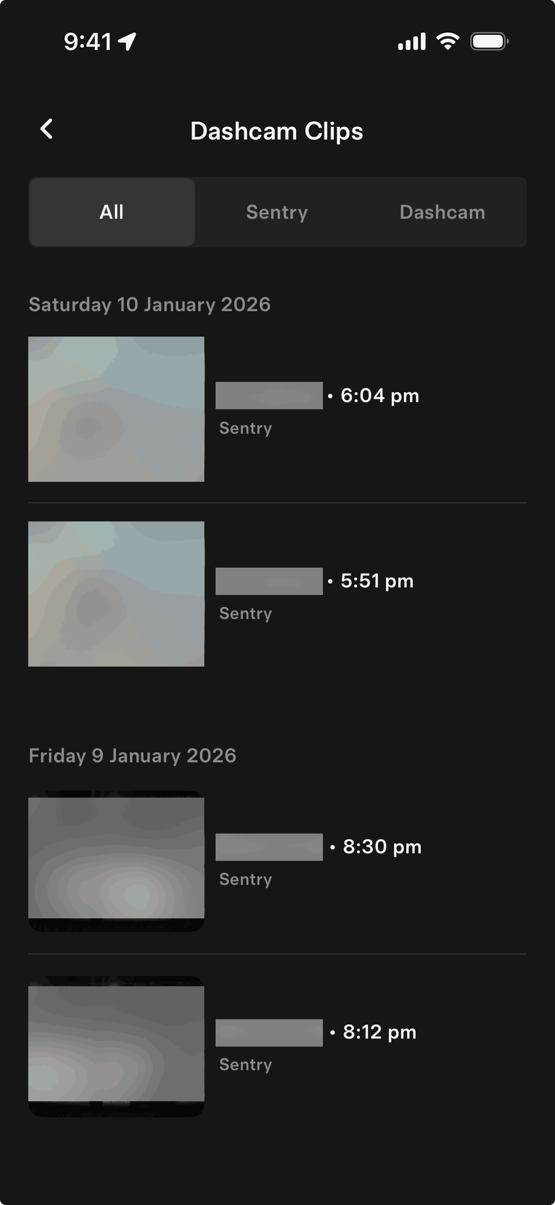 Tesla iOS Travel & Transportation interface screenshot 9