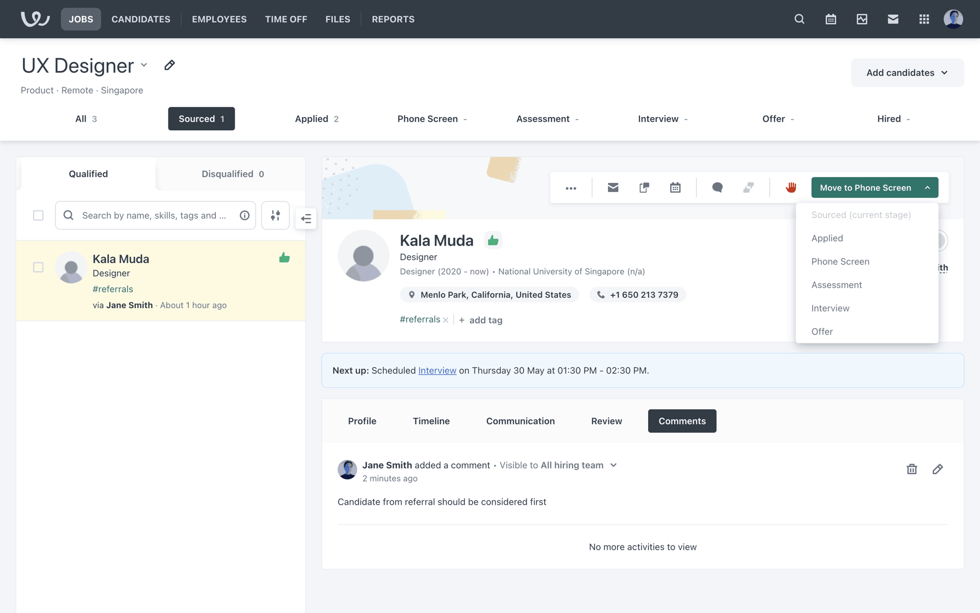 Workable Web AI interface screenshot 14