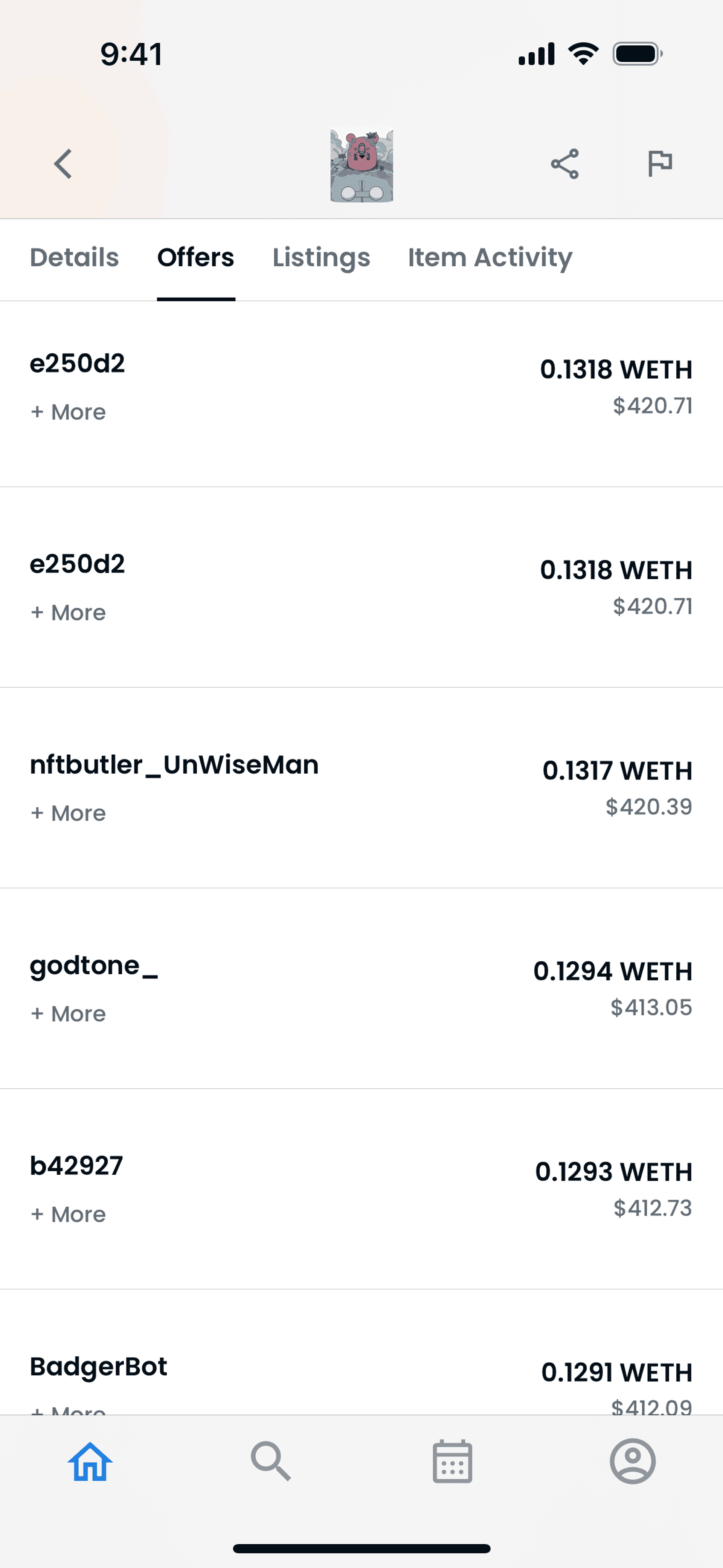 OpenSea iOS Crypto & Web3 interface screenshot 6