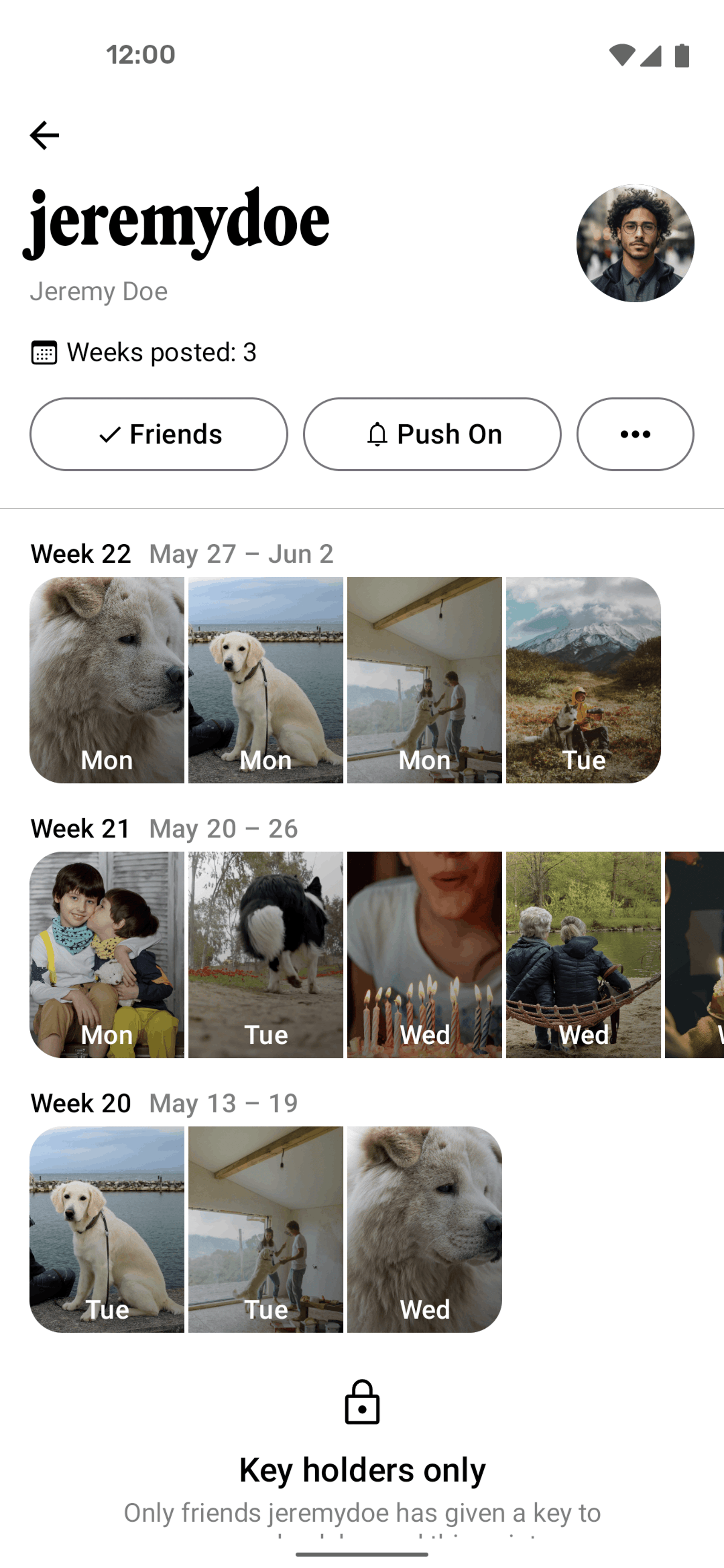 Retro Android Social Networking interface screenshot 16