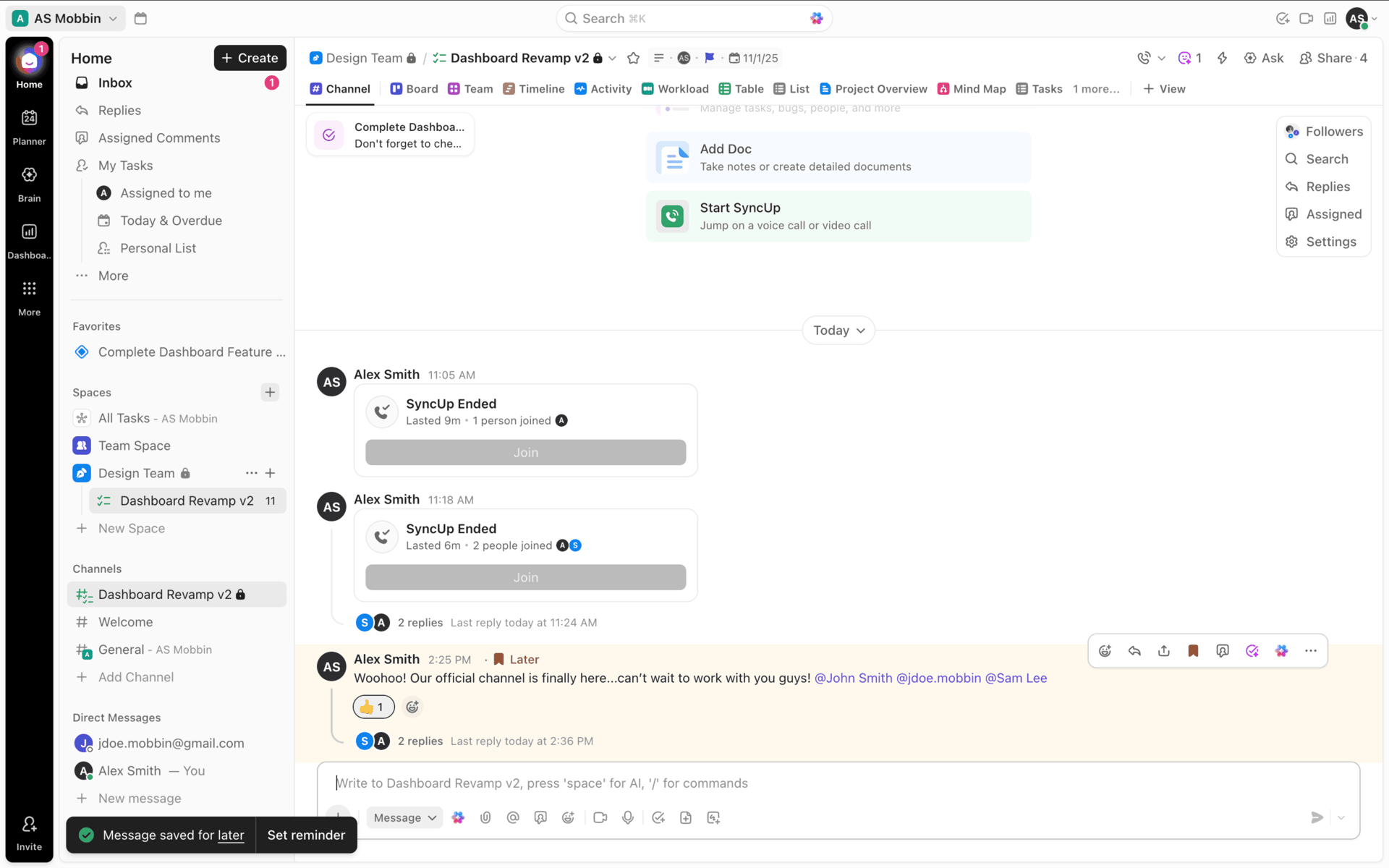 ClickUp Web Business interface screenshot 19