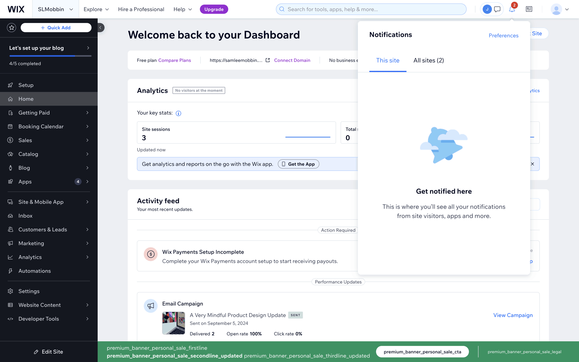 Wix Web Business interface screenshot 14