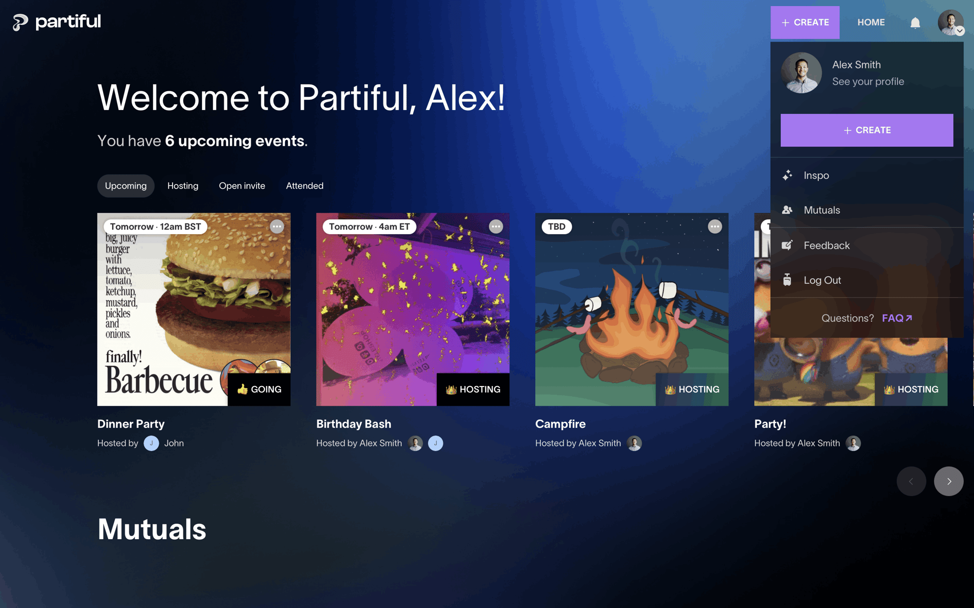Partiful Web Lifestyle interface screenshot 17