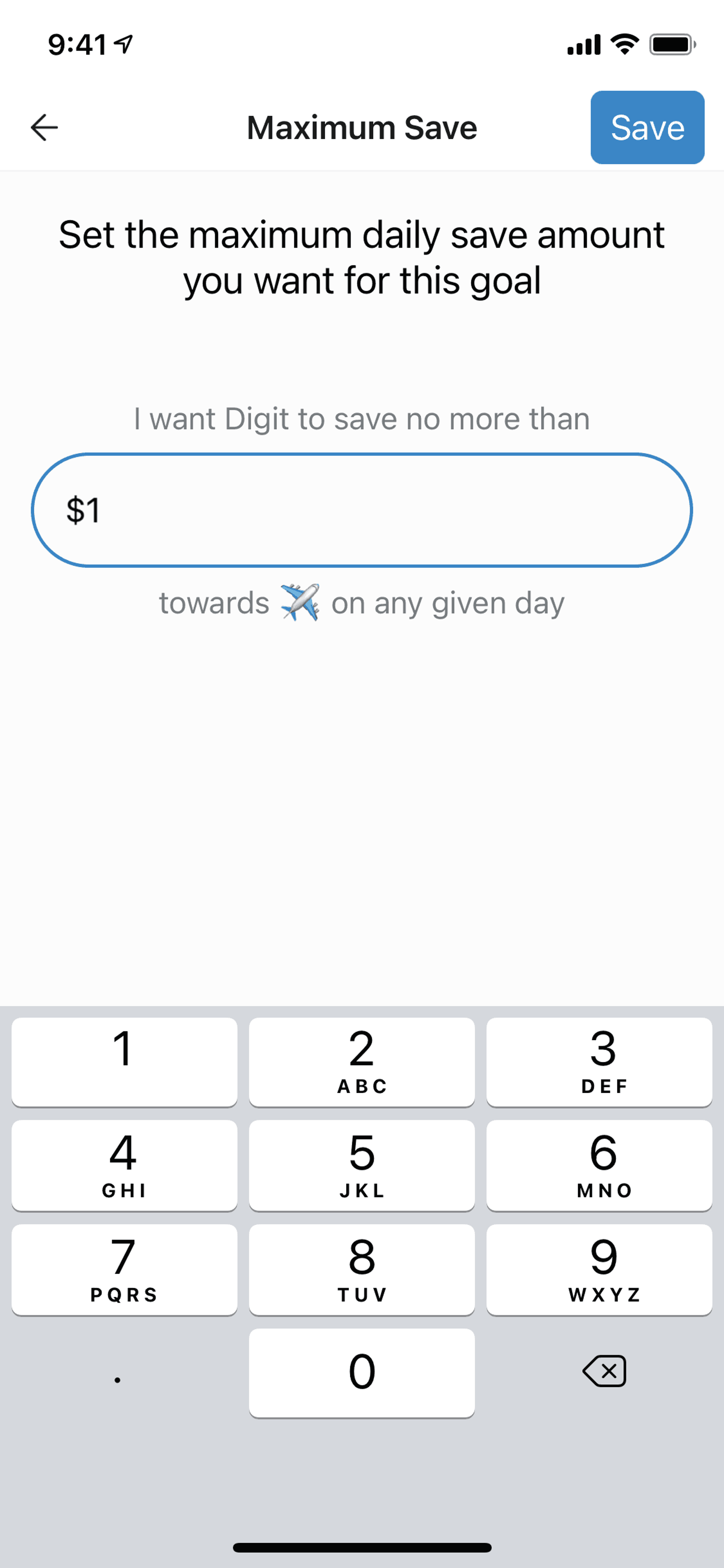 Digit iOS Finance interface screenshot 23