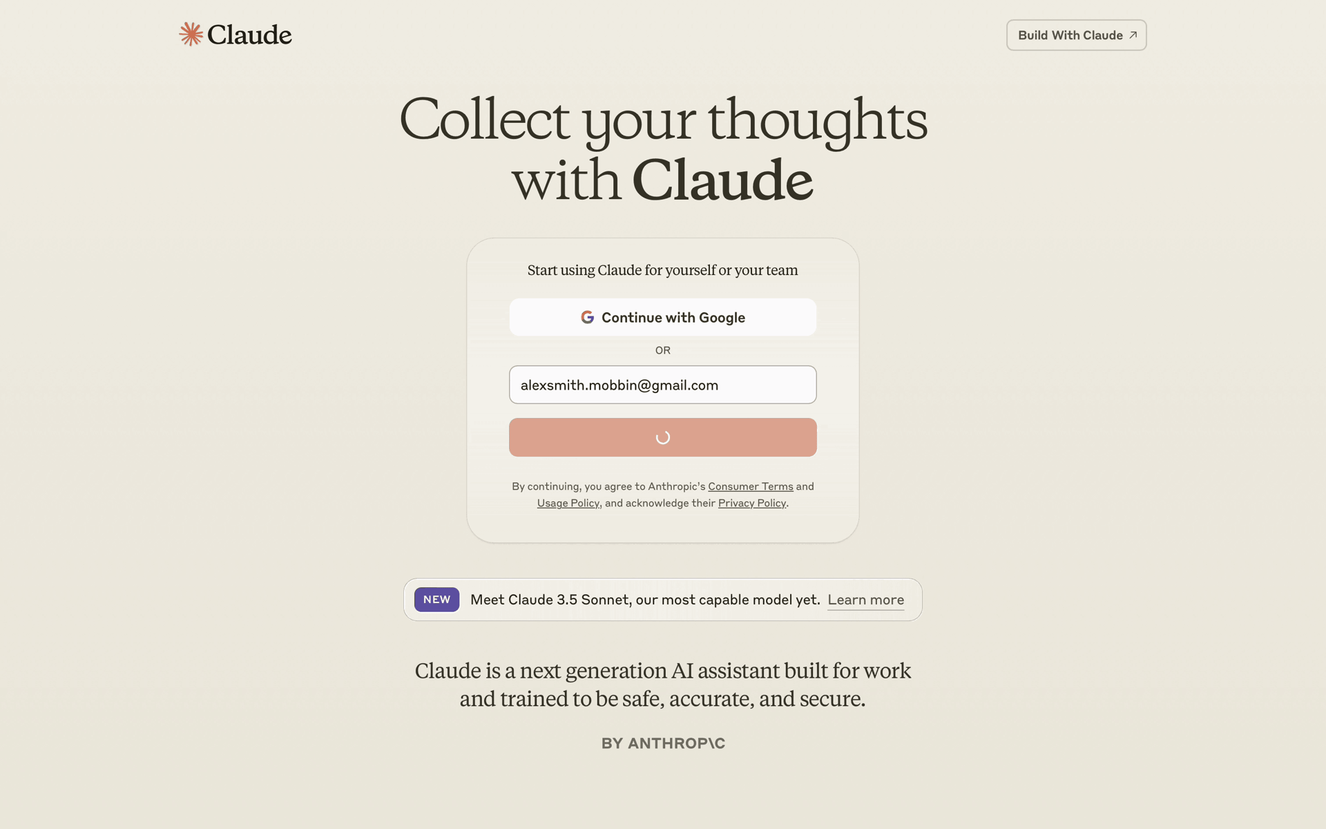 Claude Web AI interface screenshot 3