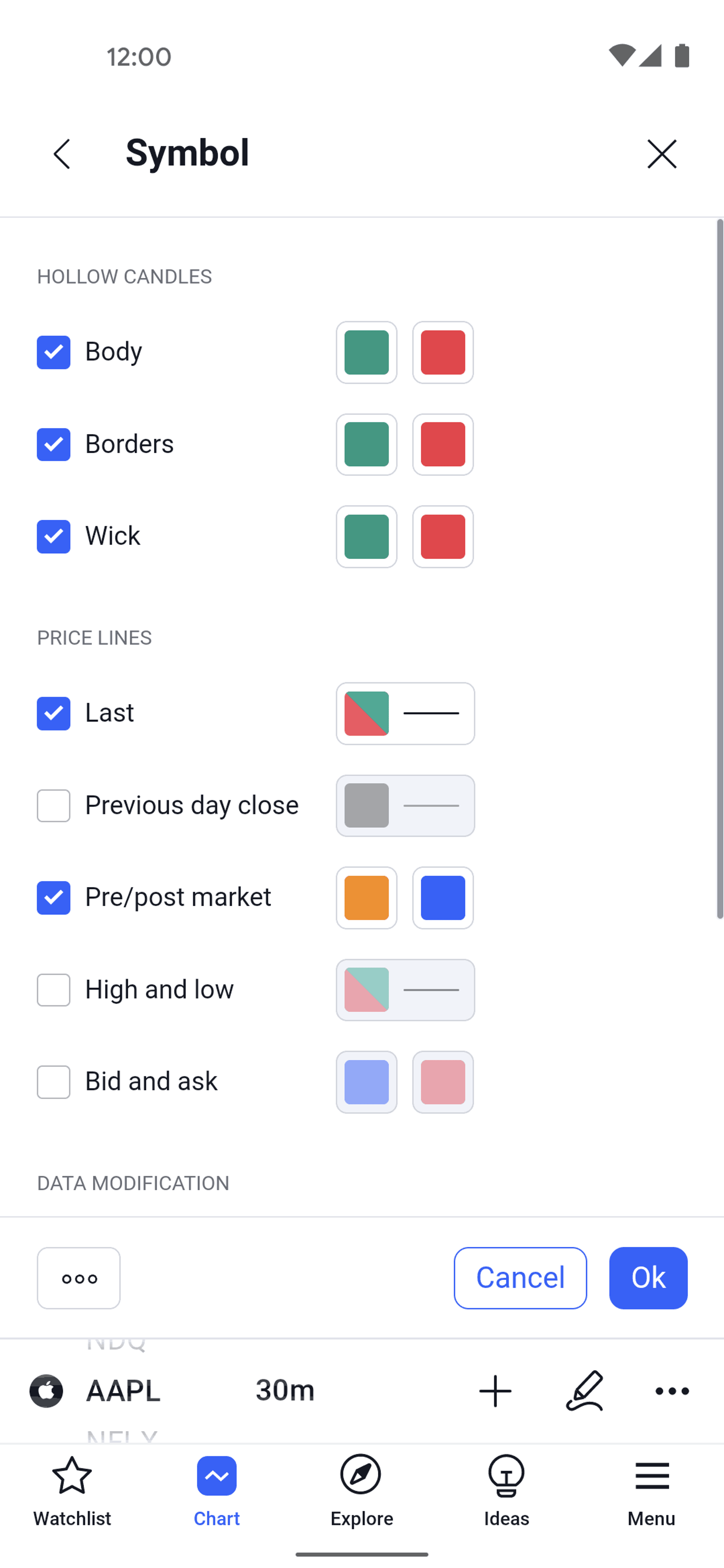 TradingView Android Finance interface screenshot 18