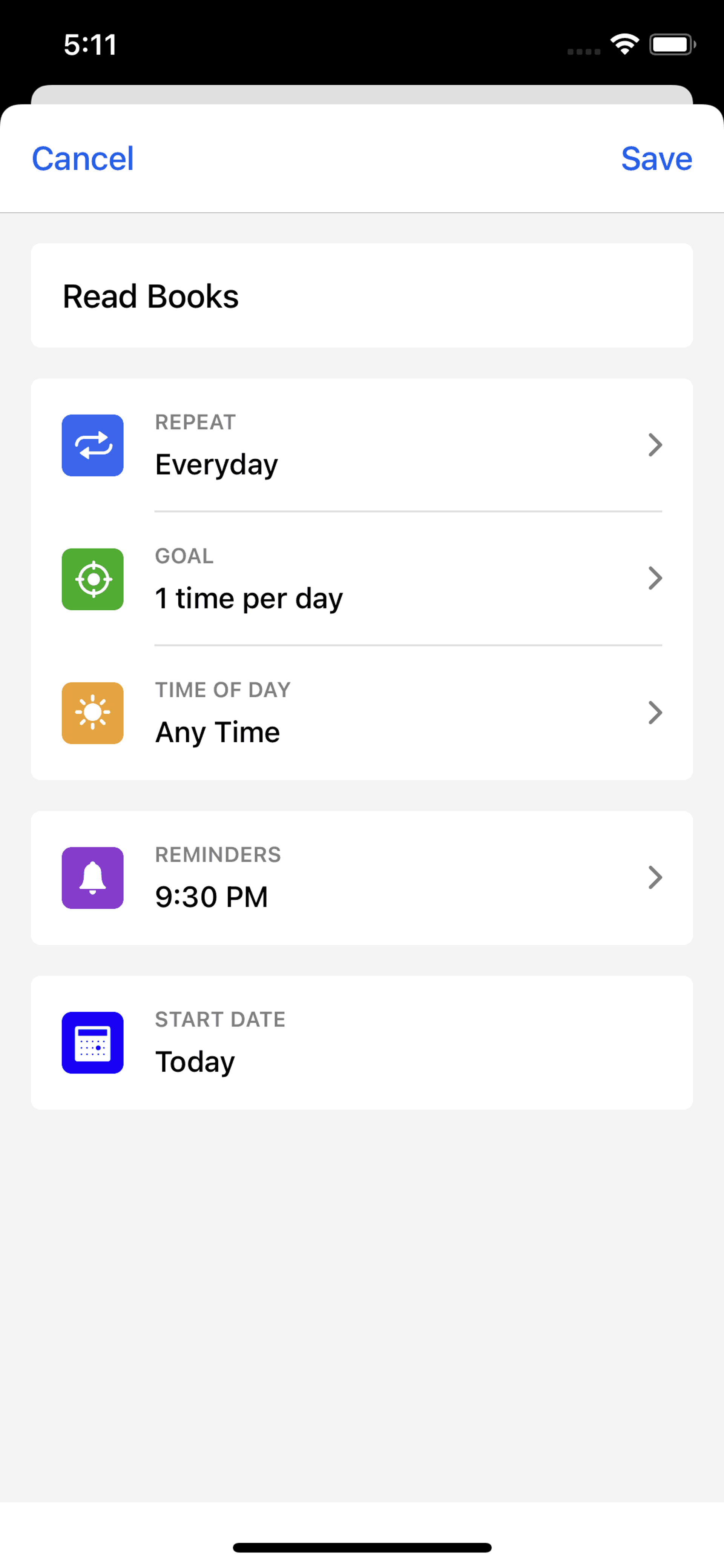 Habitify iOS Productivity interface screenshot 14