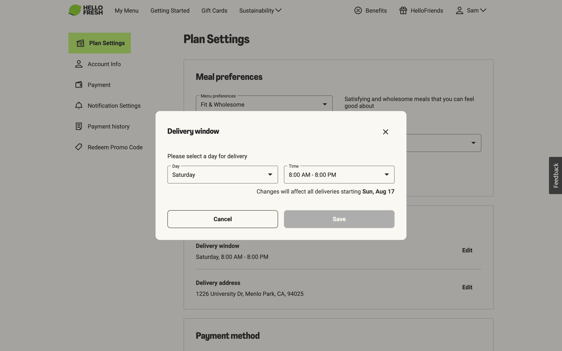 HelloFresh Web Lifestyle interface screenshot 9