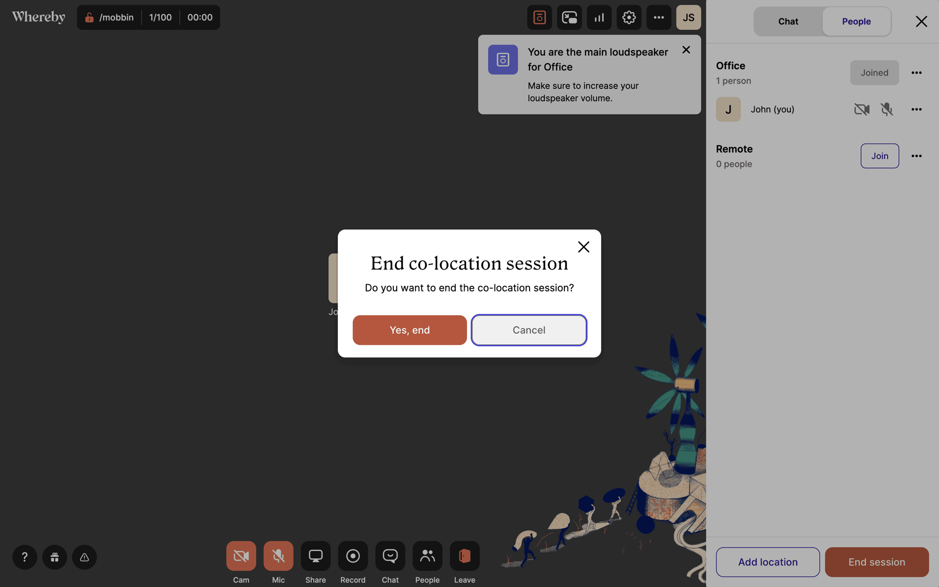 Whereby Web Business interface screenshot 12