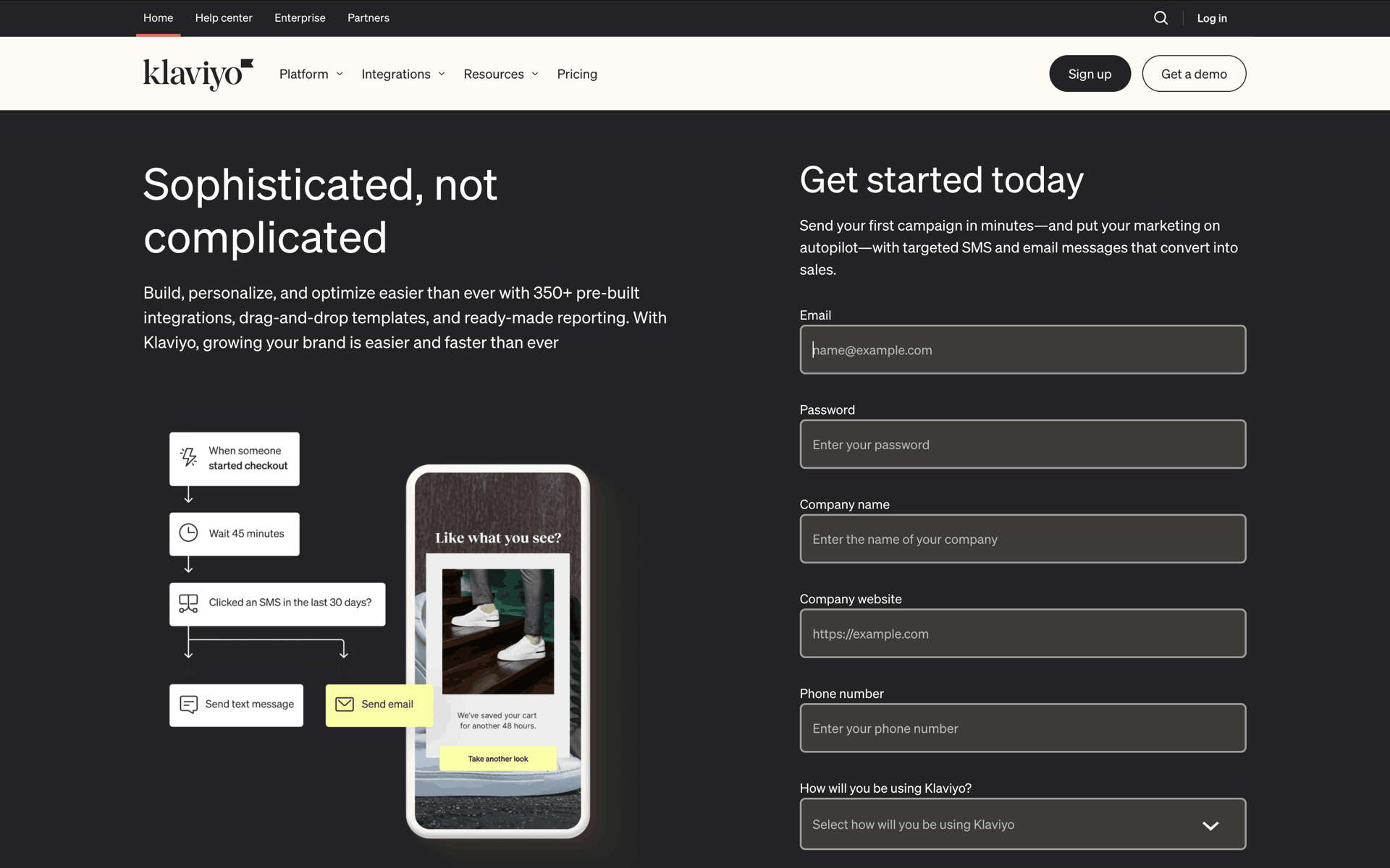 Klaviyo Web Business interface screenshot 6