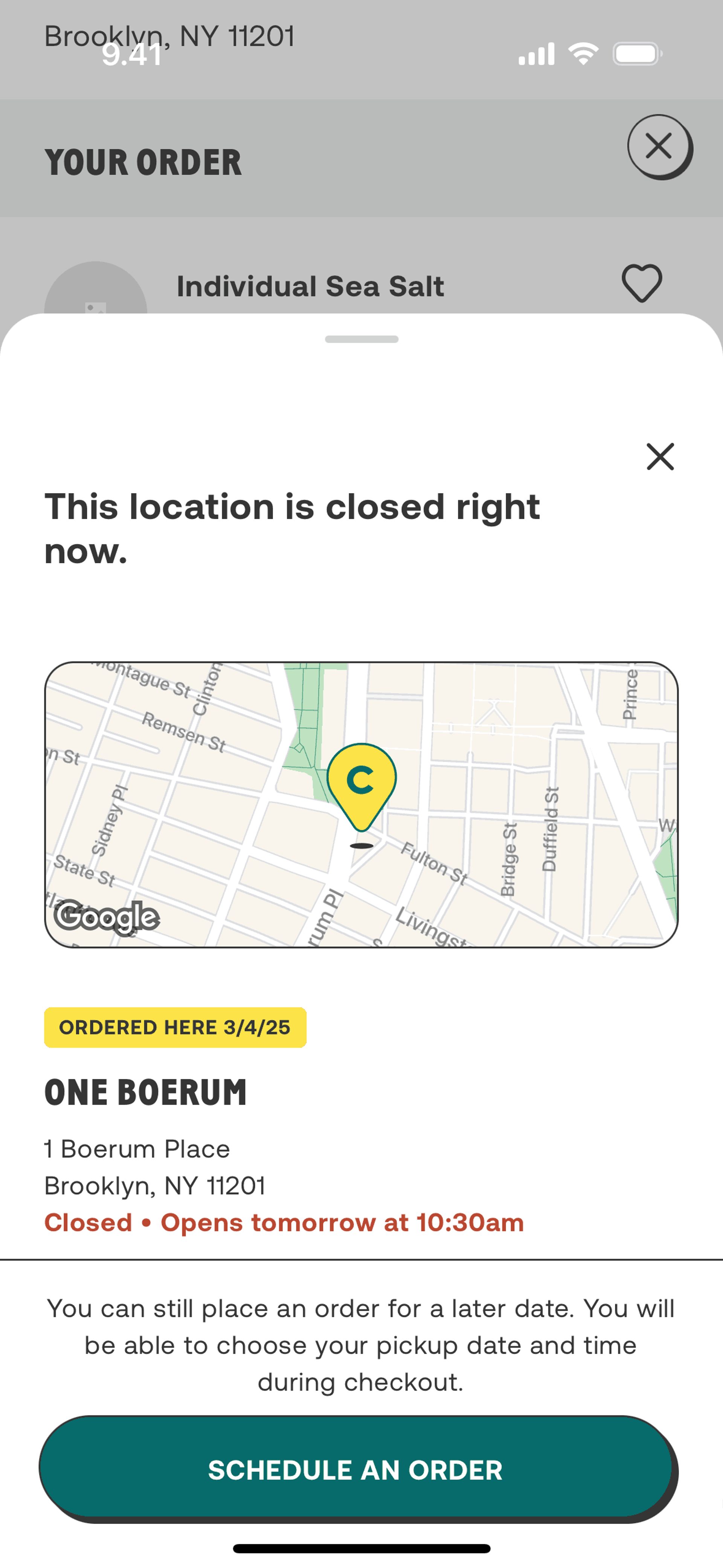 CHOPT iOS Food & Drink interface screenshot 8