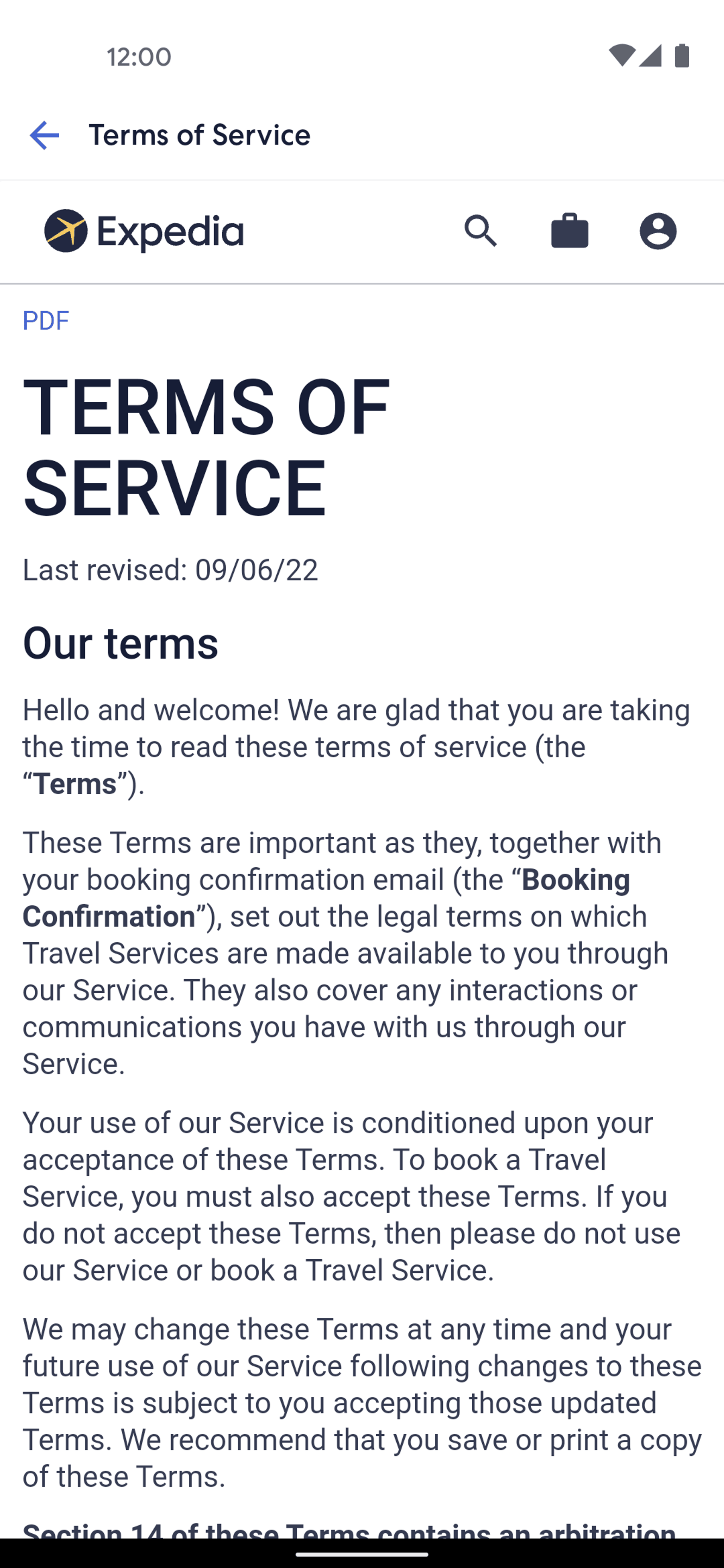 Expedia Android Travel & Transportation interface screenshot 8