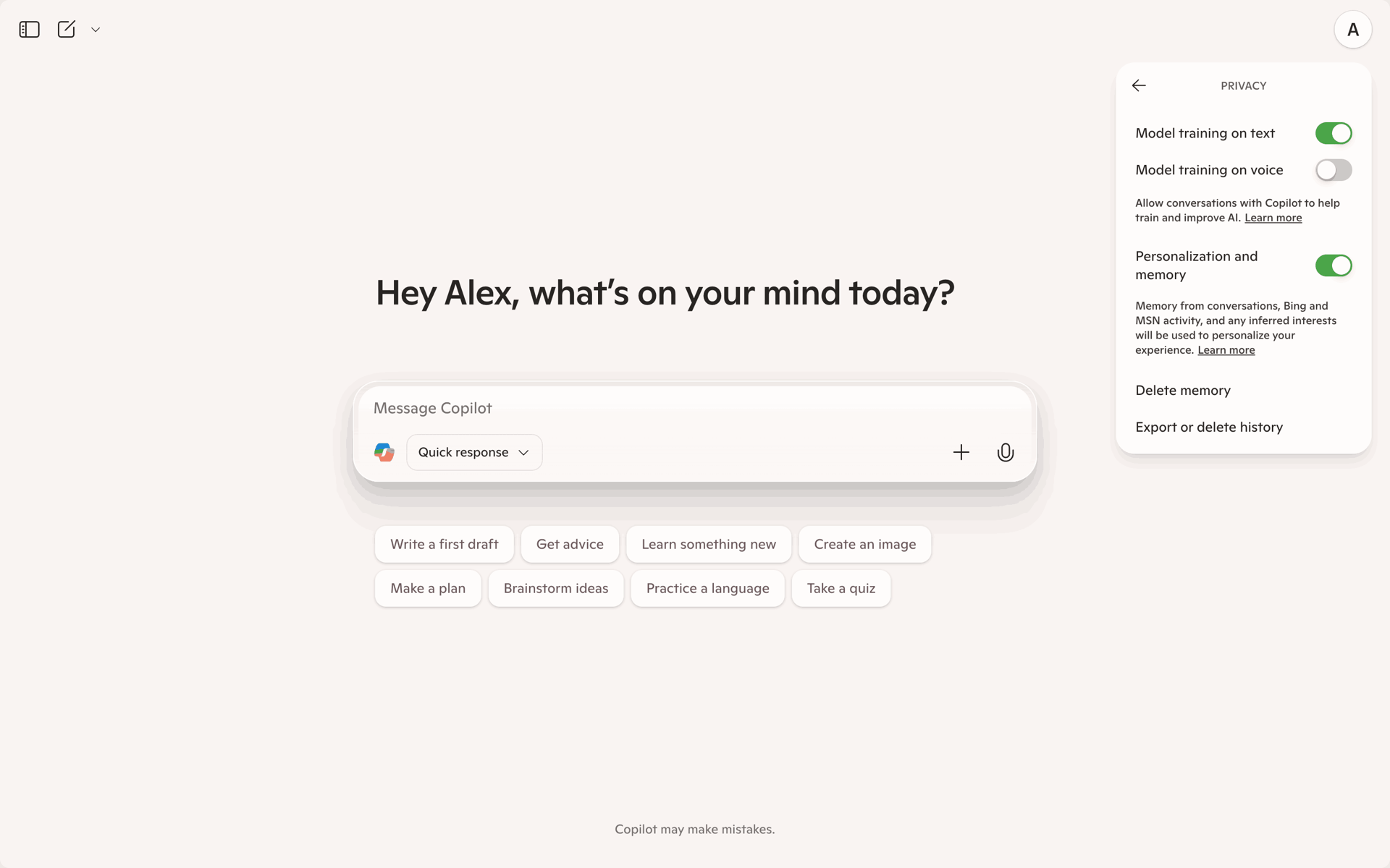 Microsoft Copilot Web AI interface screenshot 7