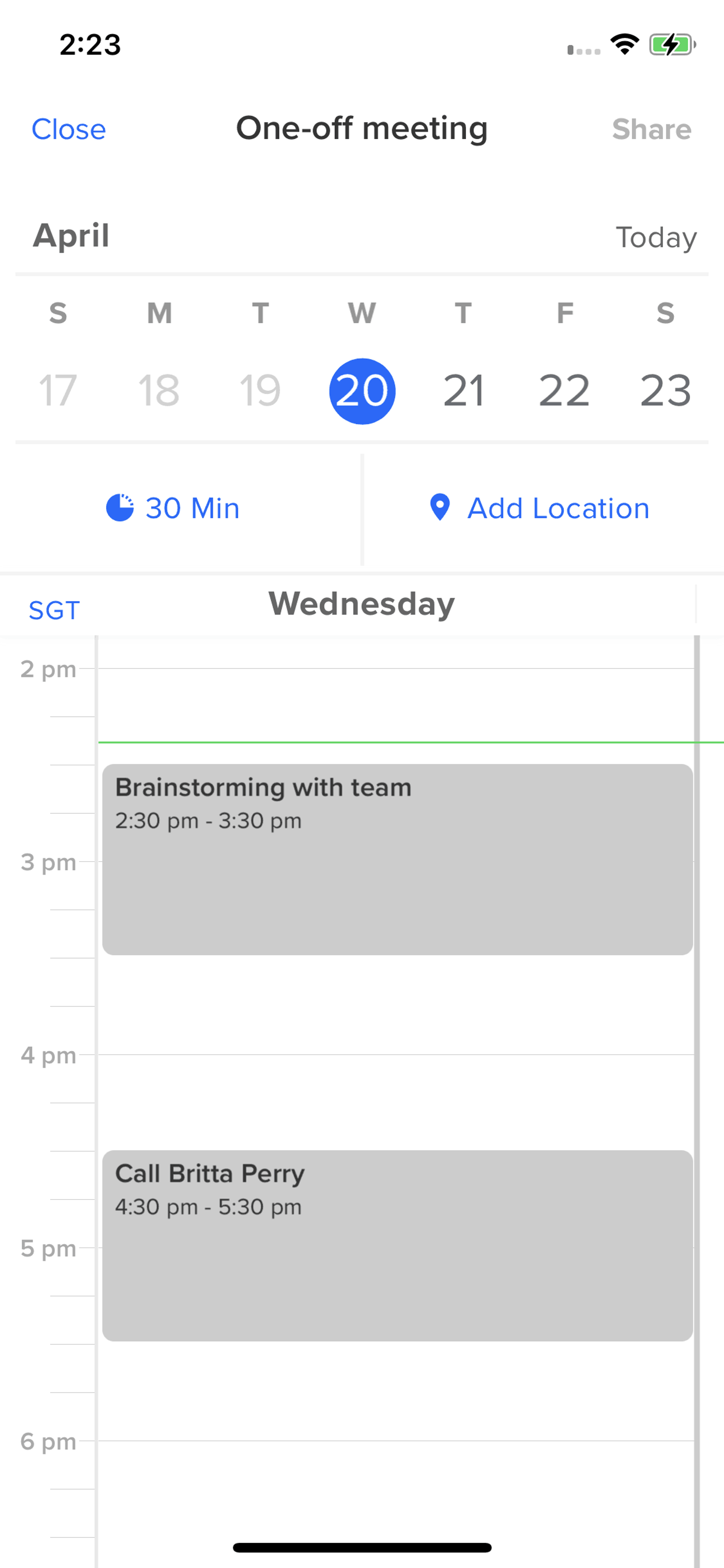 Calendly iOS Business interface screenshot 21