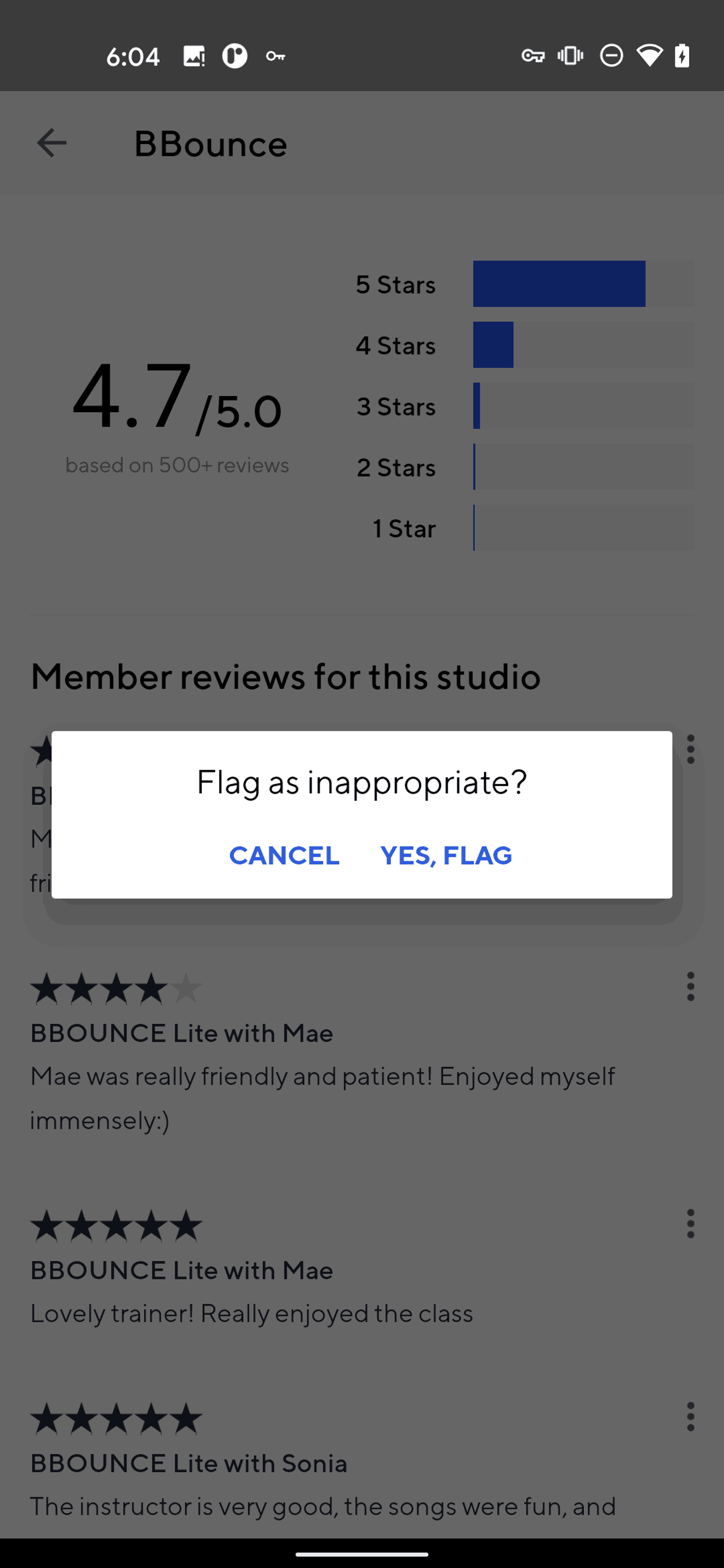ClassPass Android Health & Fitness interface screenshot 23