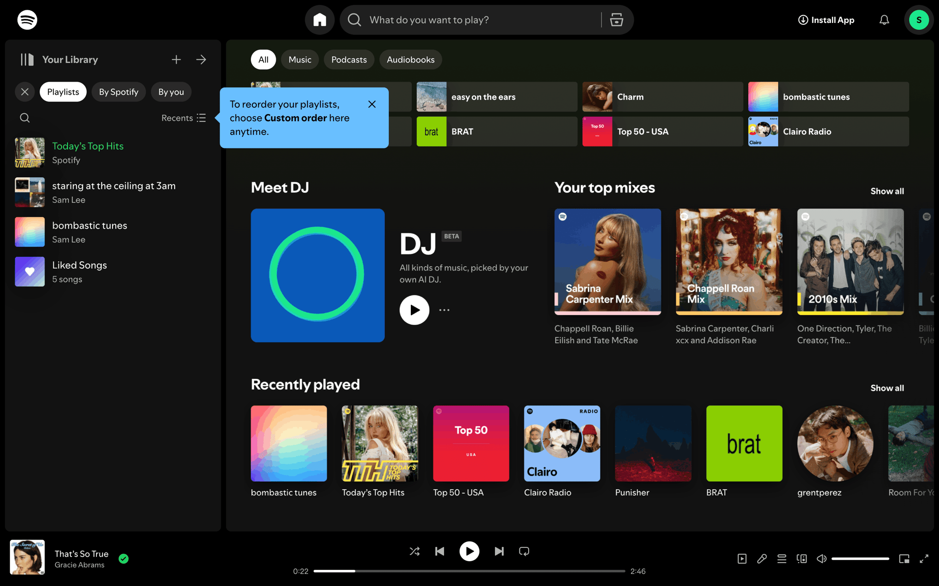 Spotify Web Music & Audio interface screenshot 5