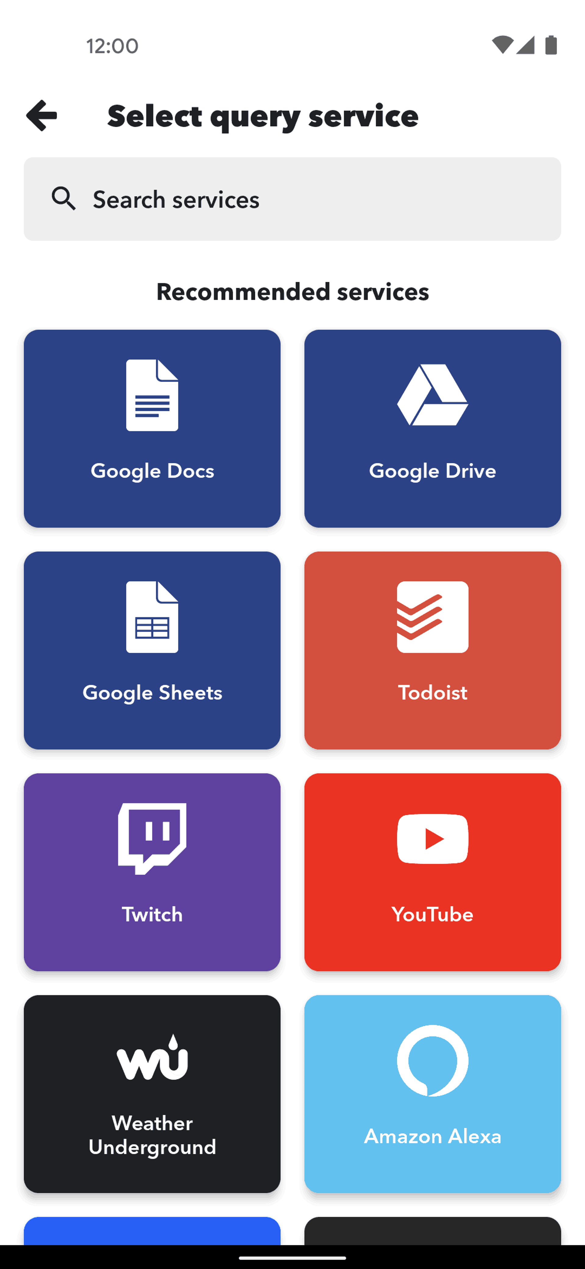 IFTTT Android Productivity interface screenshot 4