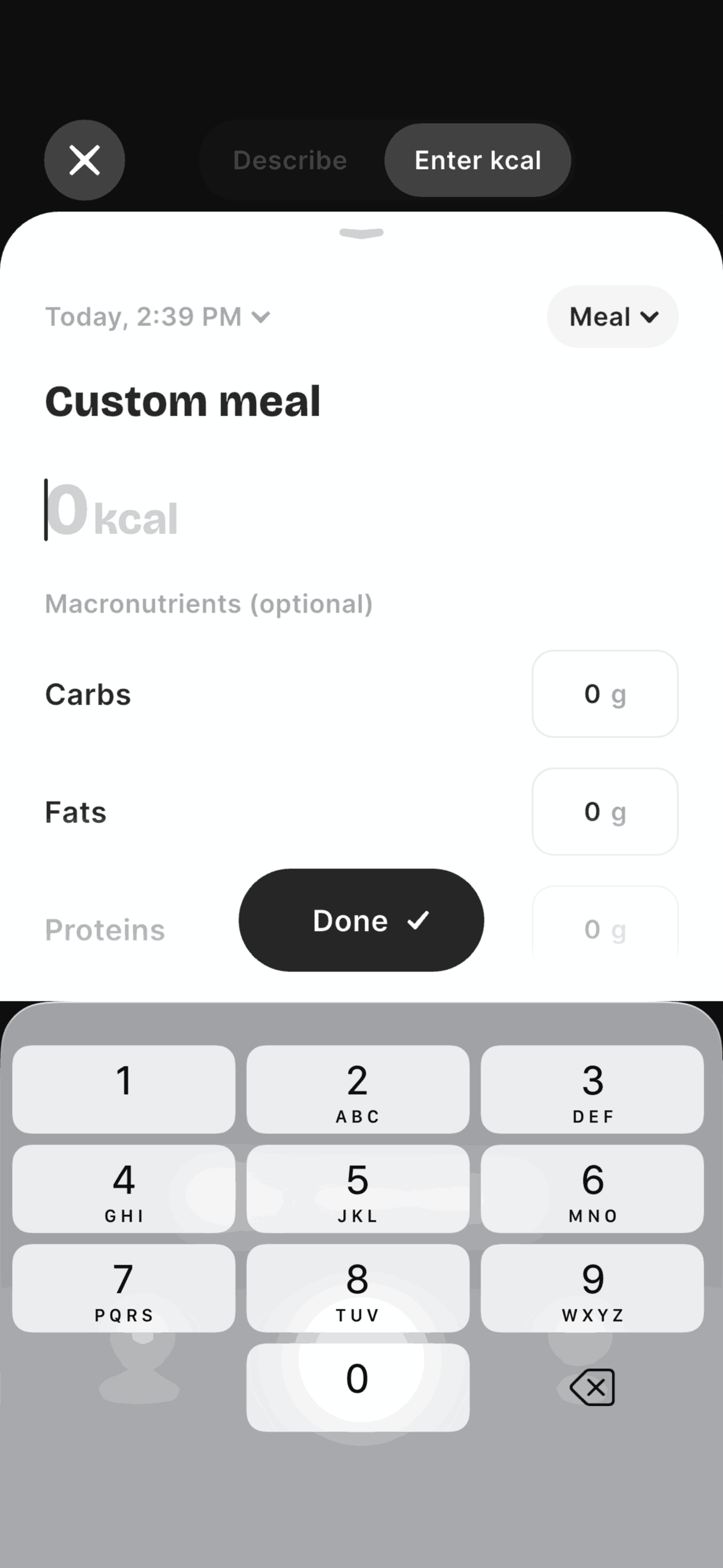 BitePal iOS Health & Fitness interface screenshot 7