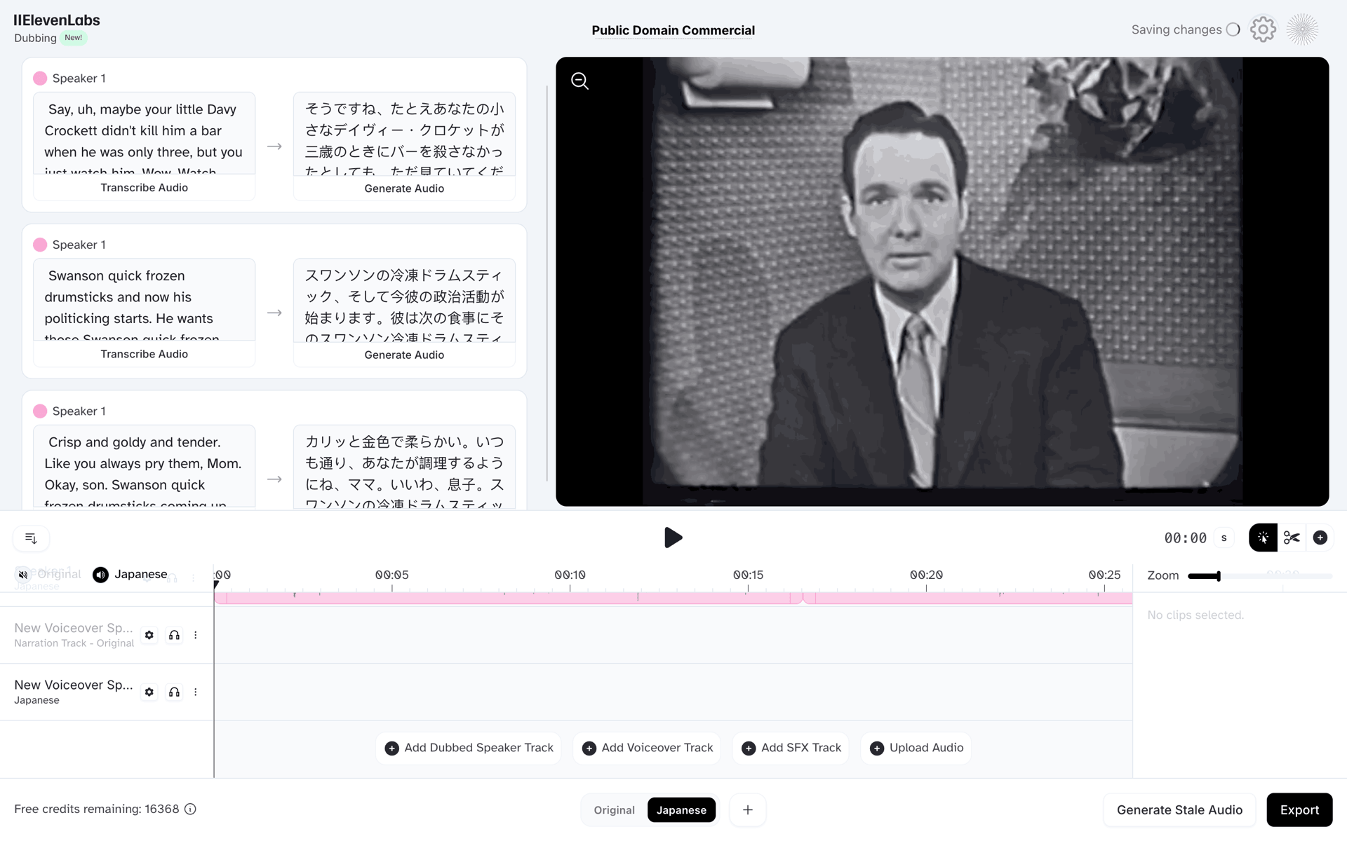 ElevenLabs Web AI interface screenshot 21