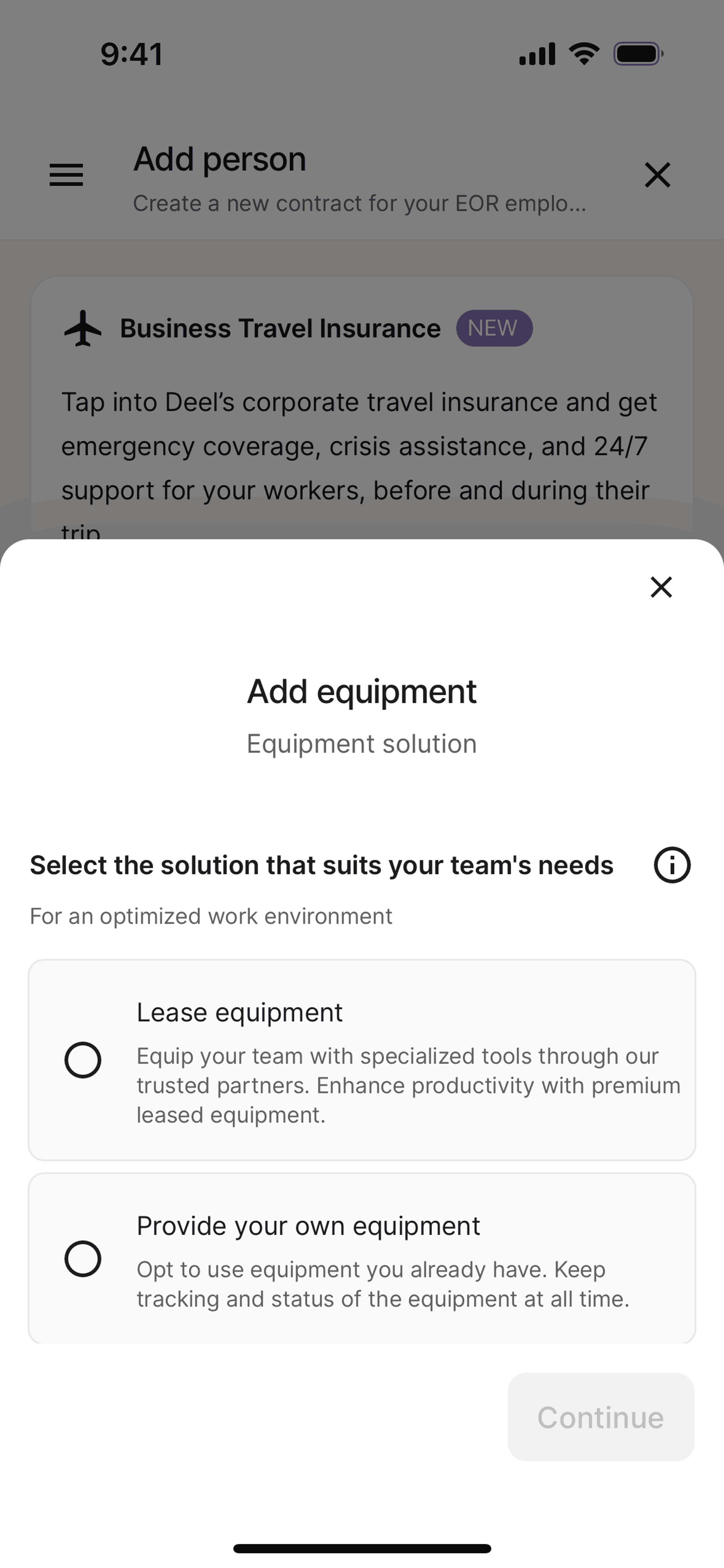 Deel iOS Business interface screenshot 20