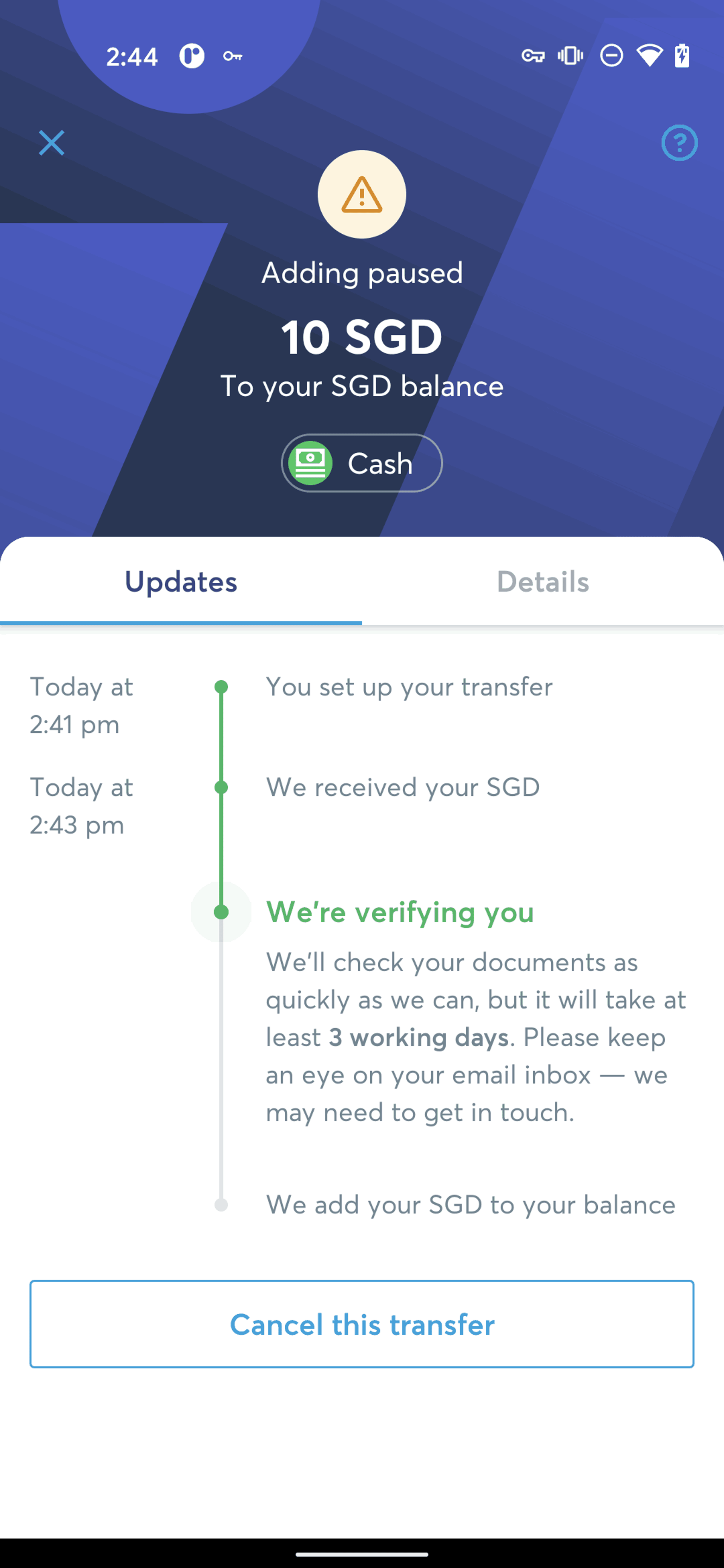 Wise Android Finance interface screenshot 21