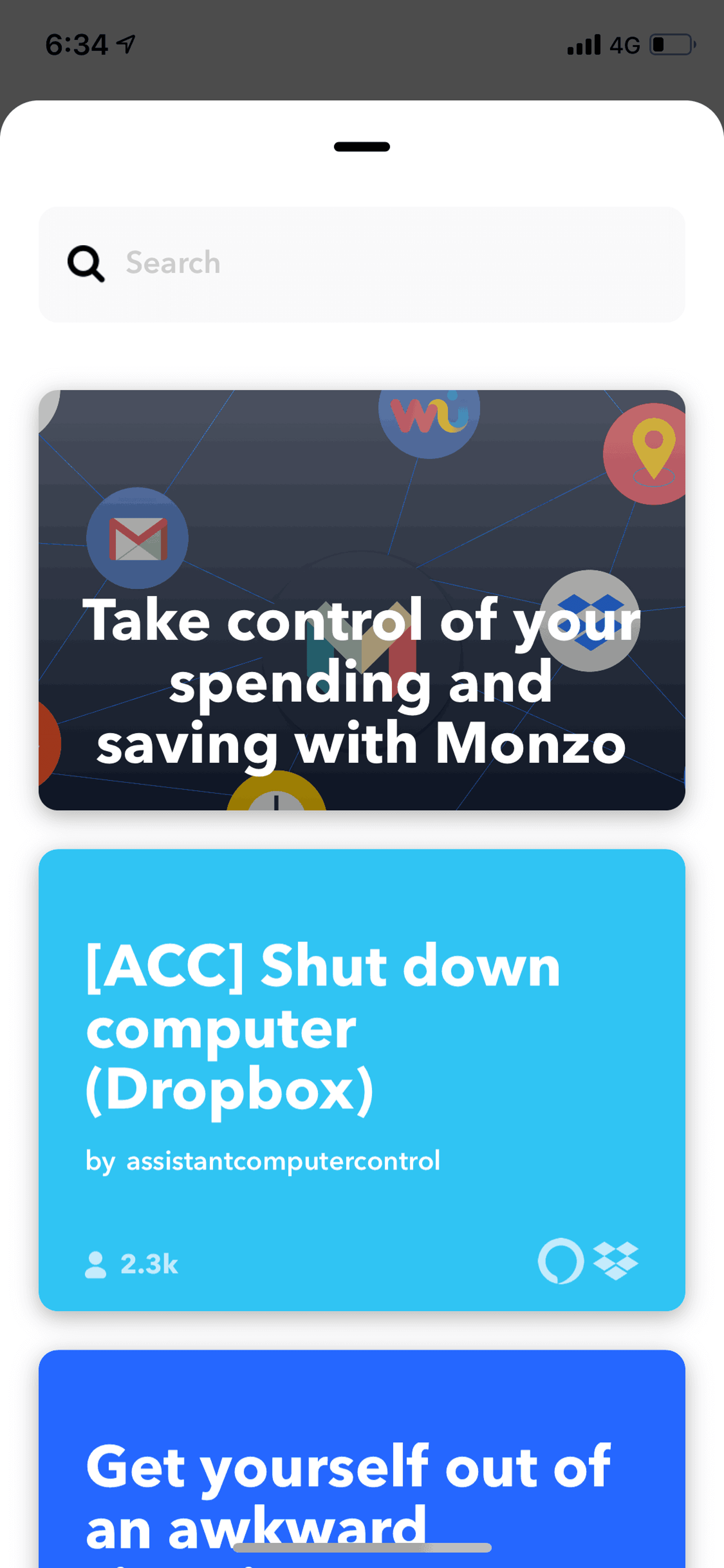IFTTT iOS Productivity interface screenshot 11