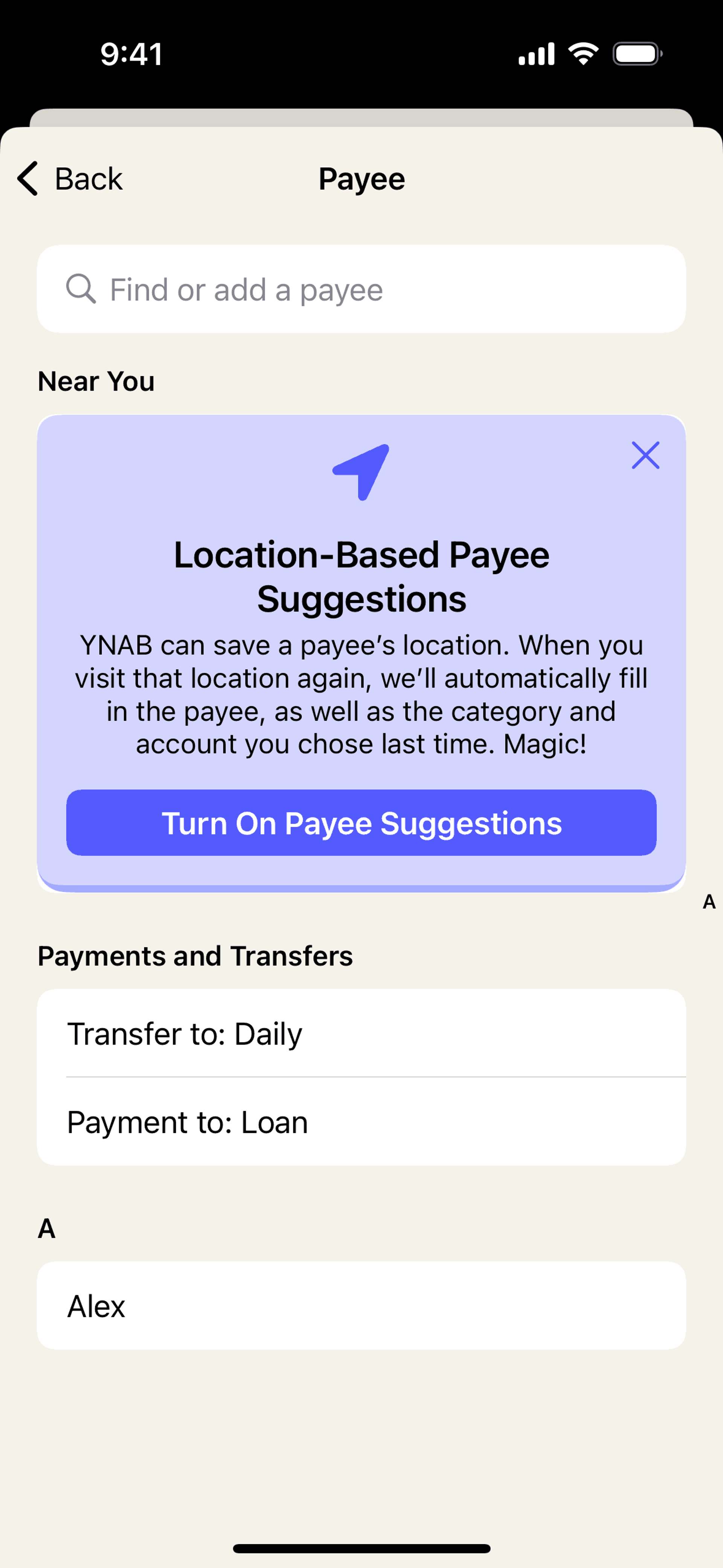 YNAB iOS Finance interface screenshot 5