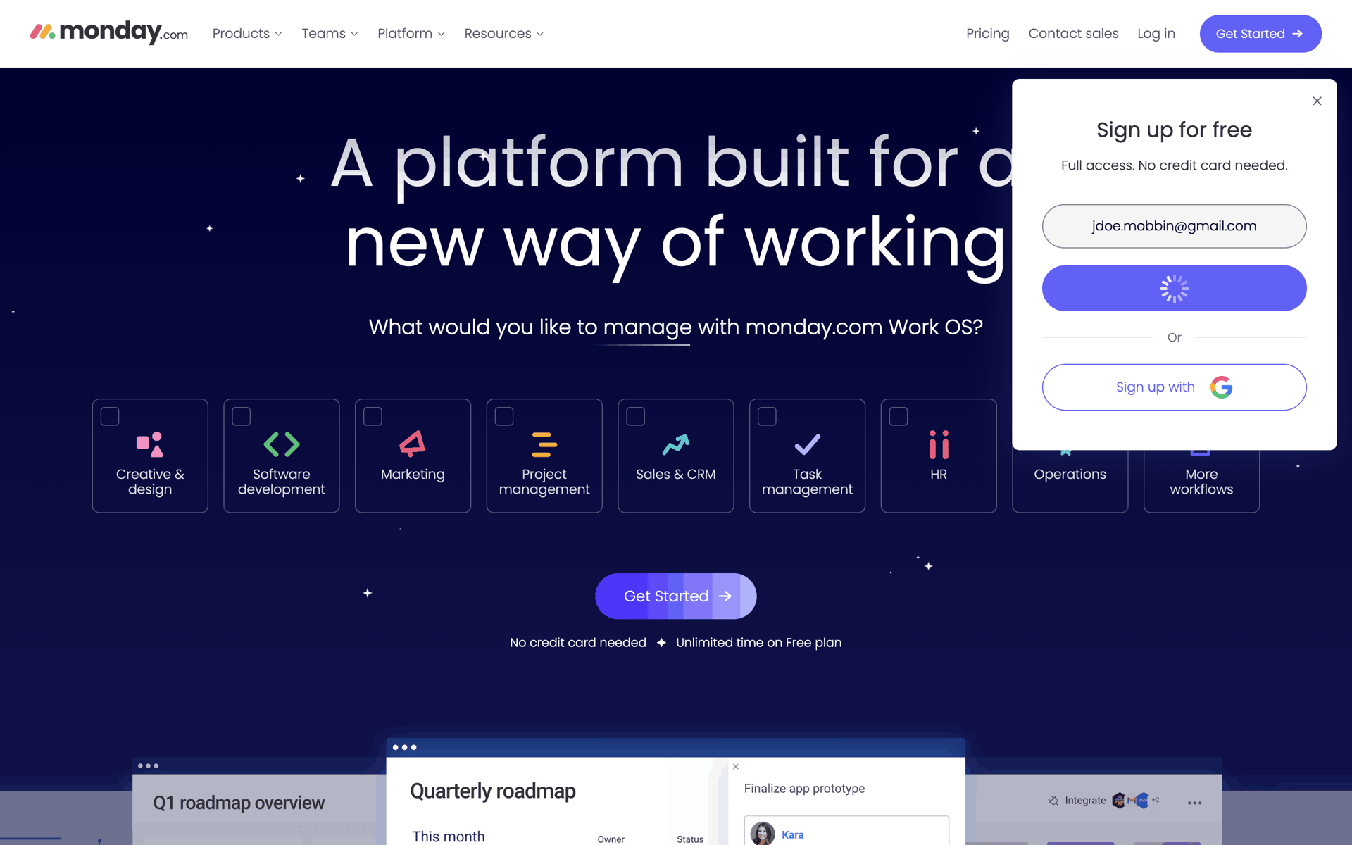 monday.com Web Collaboration interface screenshot 6