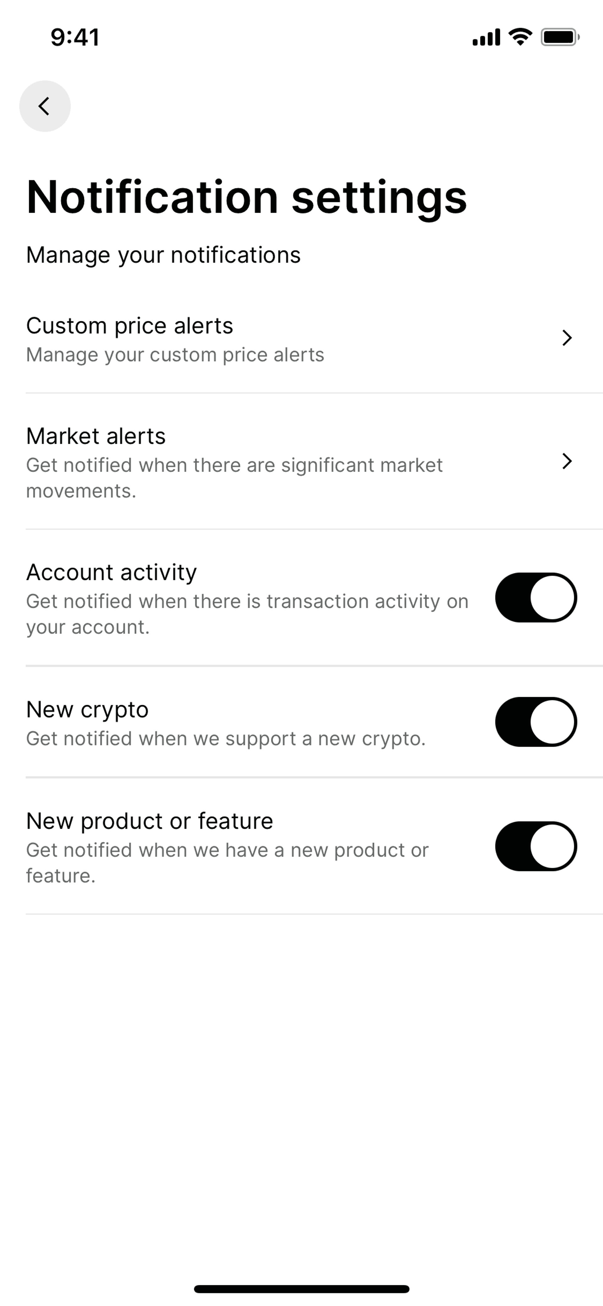 Gemini iOS Finance interface screenshot 14